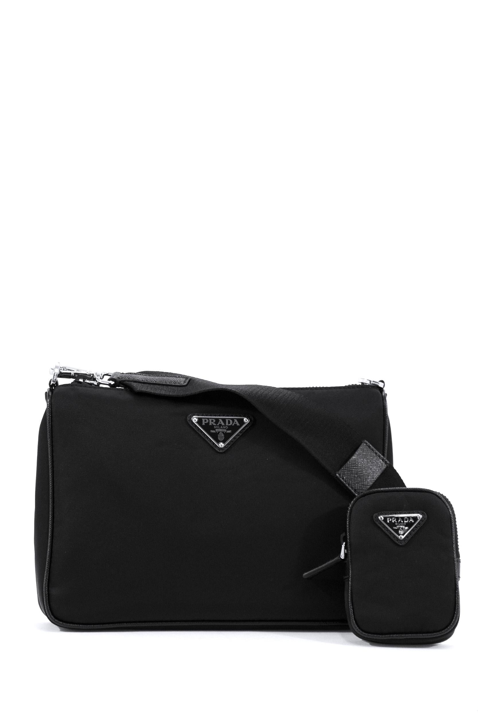 Borsa a tracolla in Re-Nylon di colore nero<BR/> 2VH113 V XOP 2DMH F0002 PRADA 