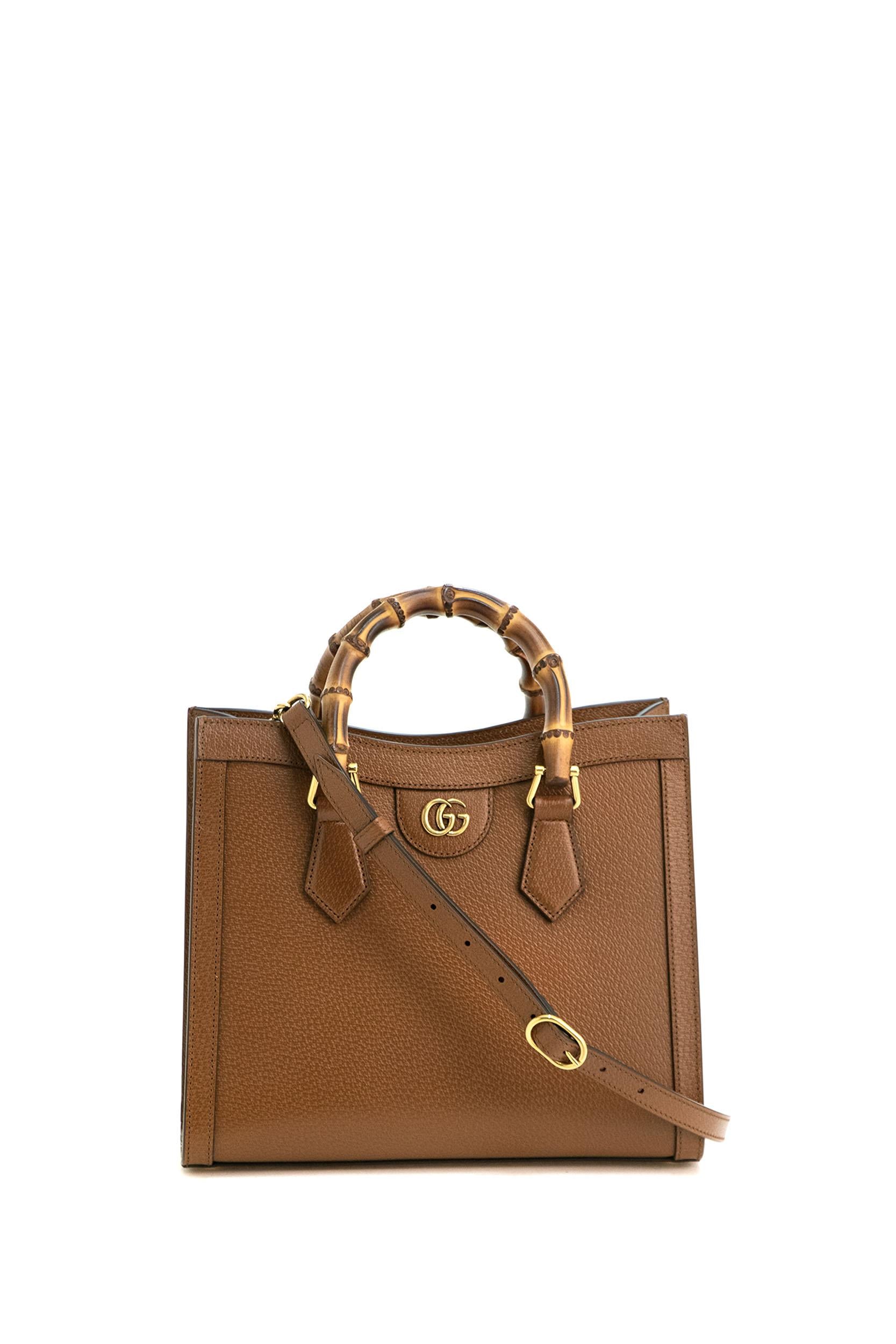 Borsa Tote Diana in pelle martellata color marrone 702721 U3ZDT 2549 GUCCI 