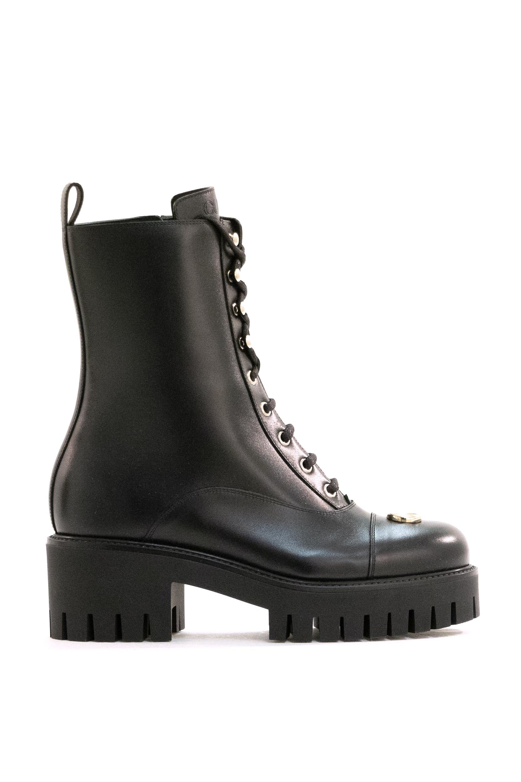 GUCCI Stivaletti in pelle nero<BR/> 836050 AADGL 1000 GUCCI 