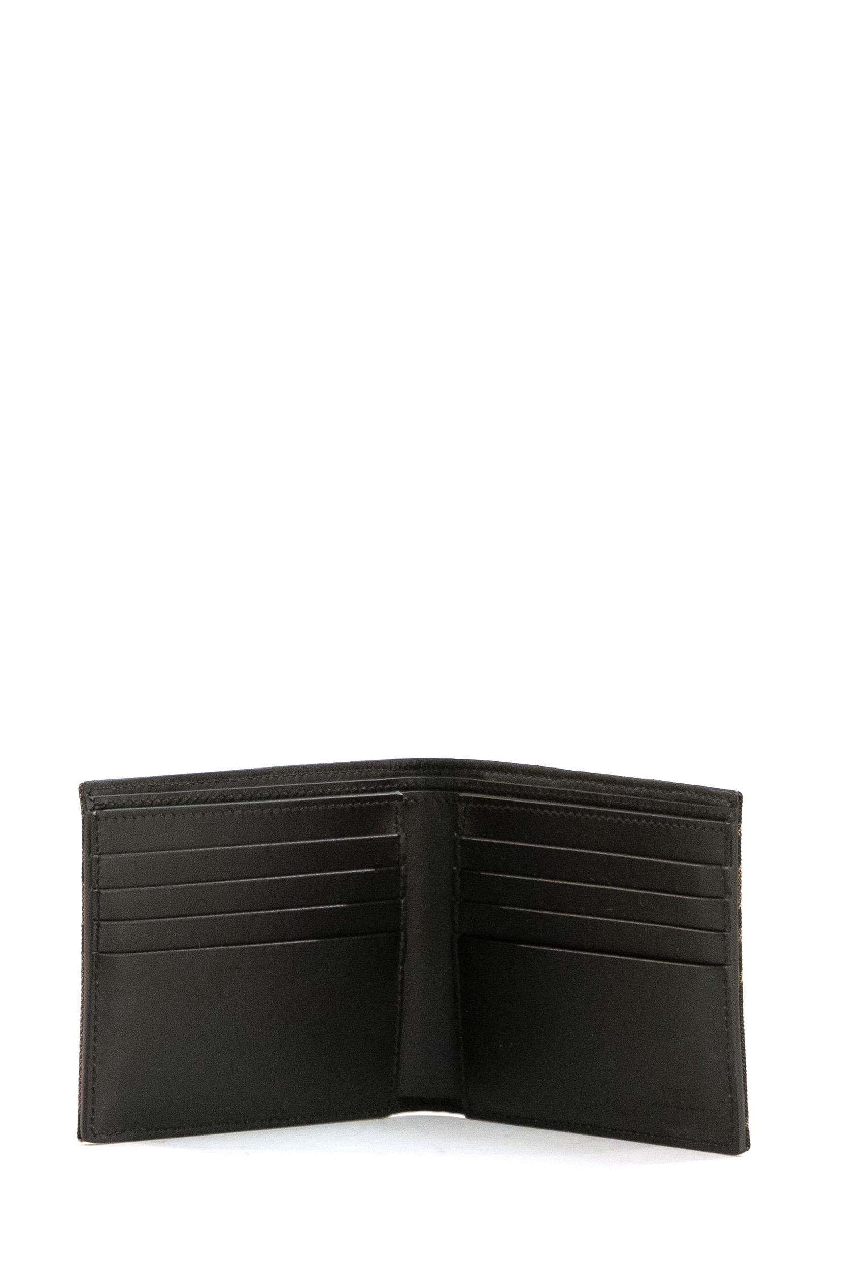 Portafoglio in tessuto FF color marrone<BR/> 7M0169 ALWK F0L3T FENDI 