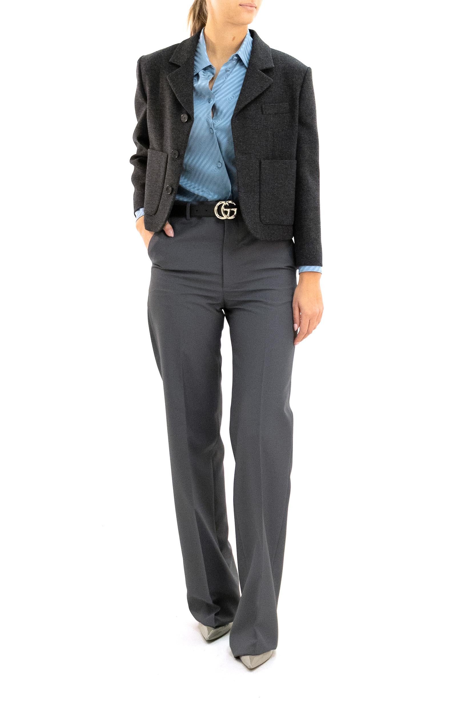 Giacca in lana color grigio scuro<BR/> 836720 Z7AXH 1168 GUCCI 