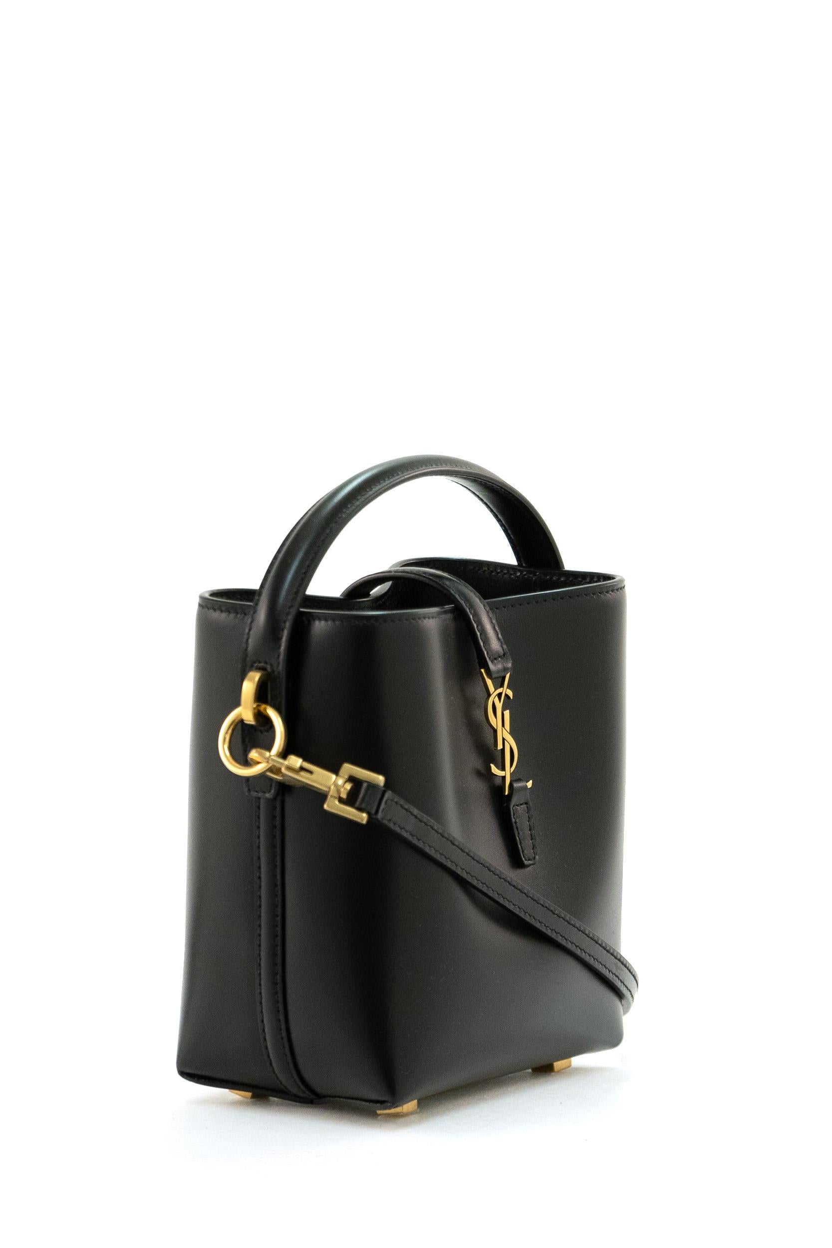 Borsa Le 37 Mini in pelle lucida con chiusura Cassandre<BR/> 765870 2R20W 1000 SAINT LAURENT 
