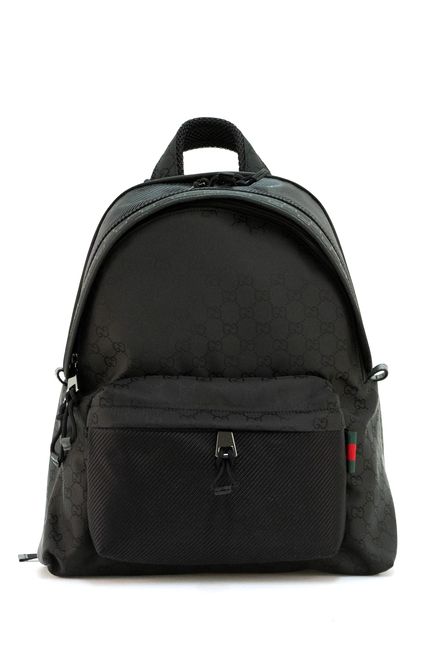 Zaino in nylon GG colore nero<BR/> 826364 FAD72 1047 GUCCI 