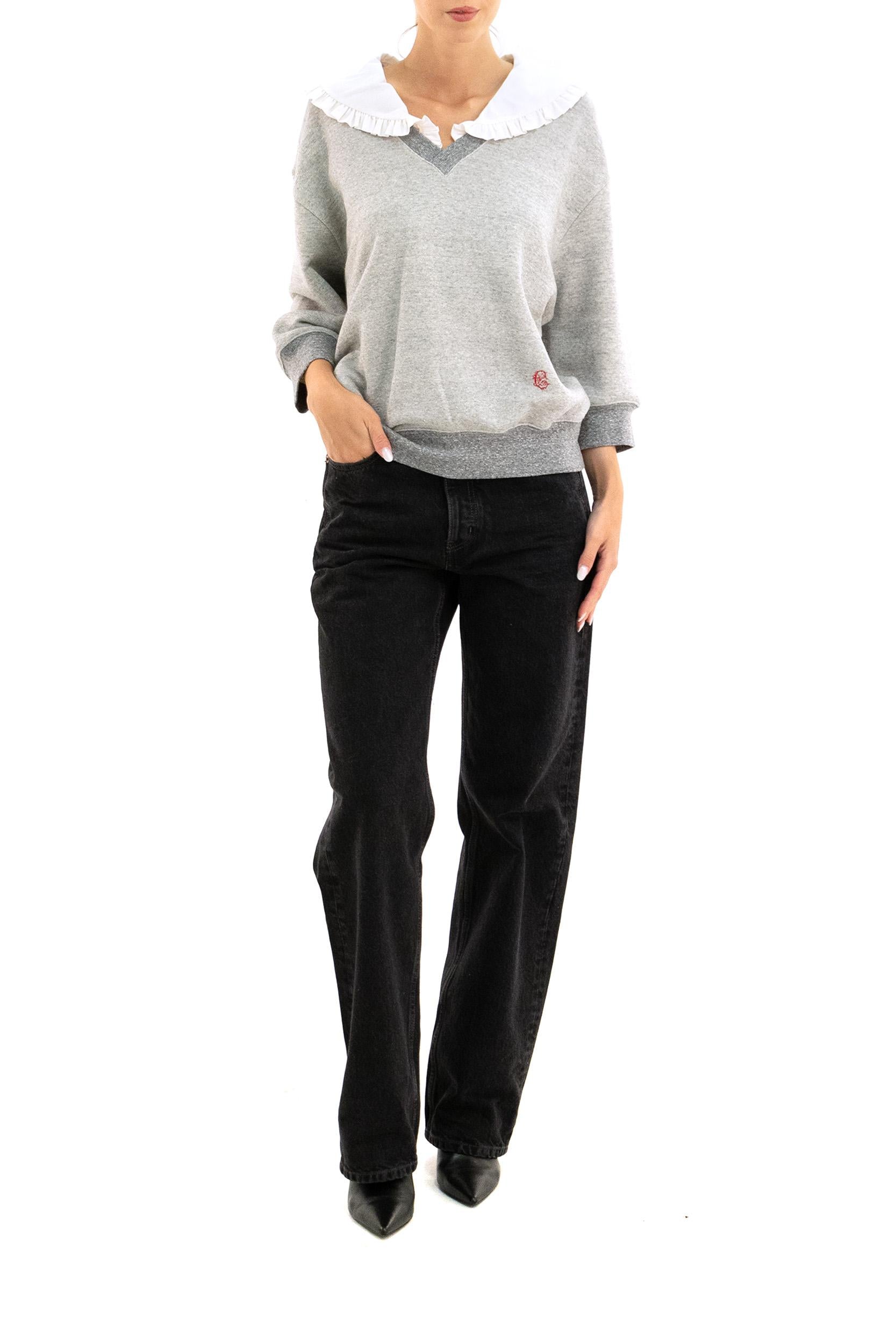SAINT LAURENT Jeans baggy in denim di cotone color nero slavato <BR/> 834135 Y13MA 1805 SAINT LAURENT 