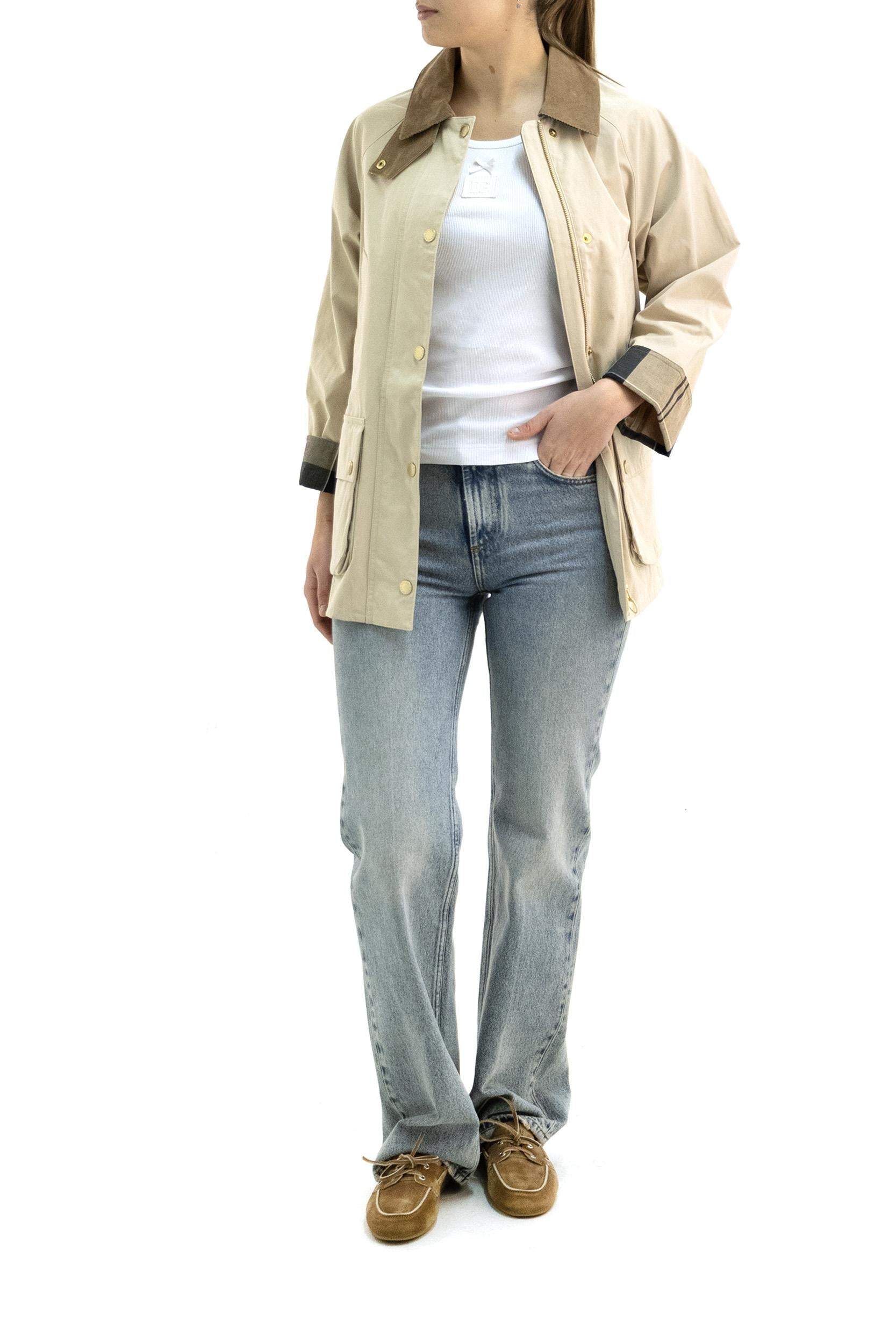 Giacca Glynis in cotone di colore beige<BR/> LCA0376 LCA KH11 BARBOUR 