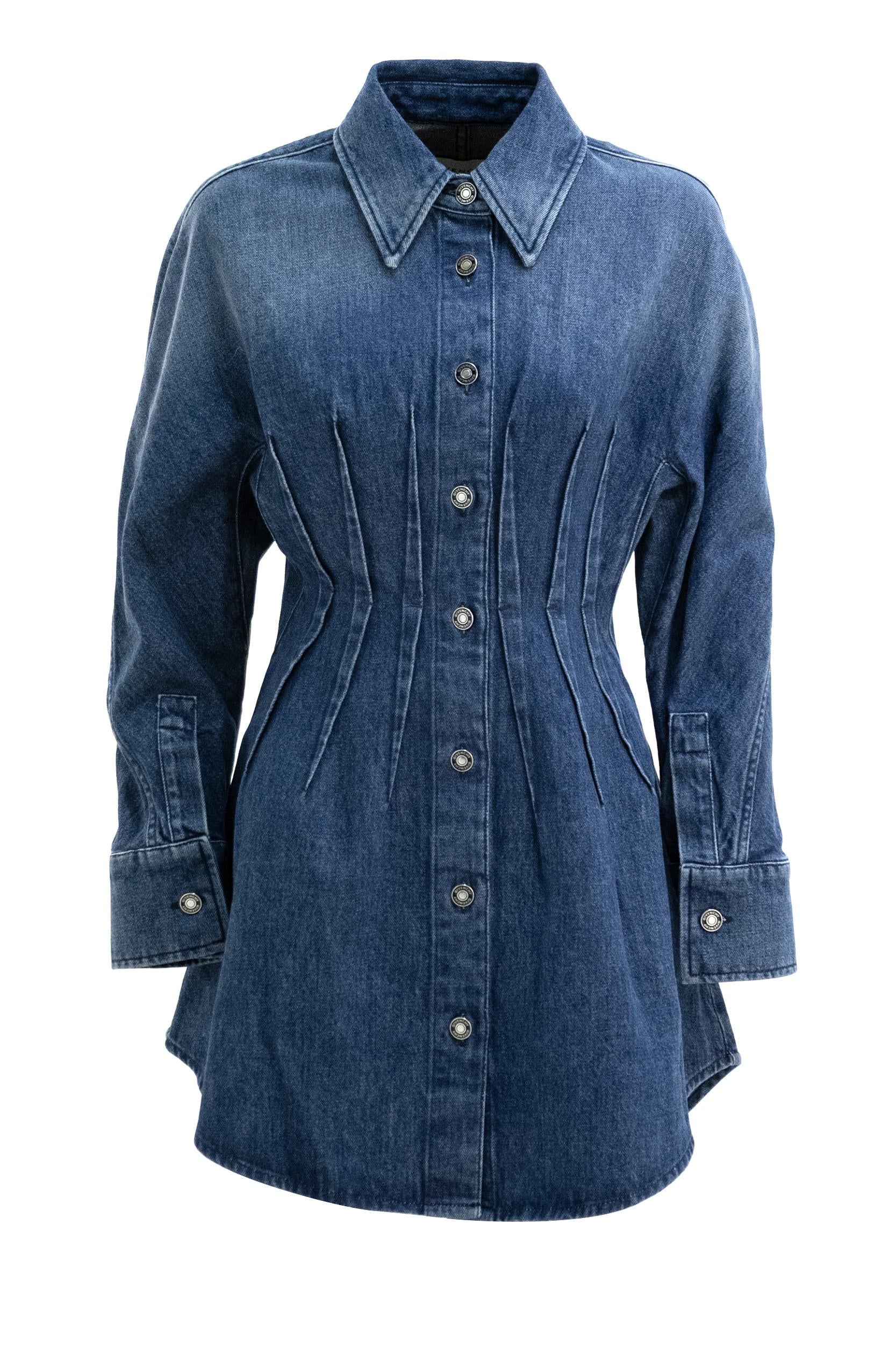 Abito Cocoon in Denim di Cotone<BR/> BW22QS517B 420 GIVENCHY 