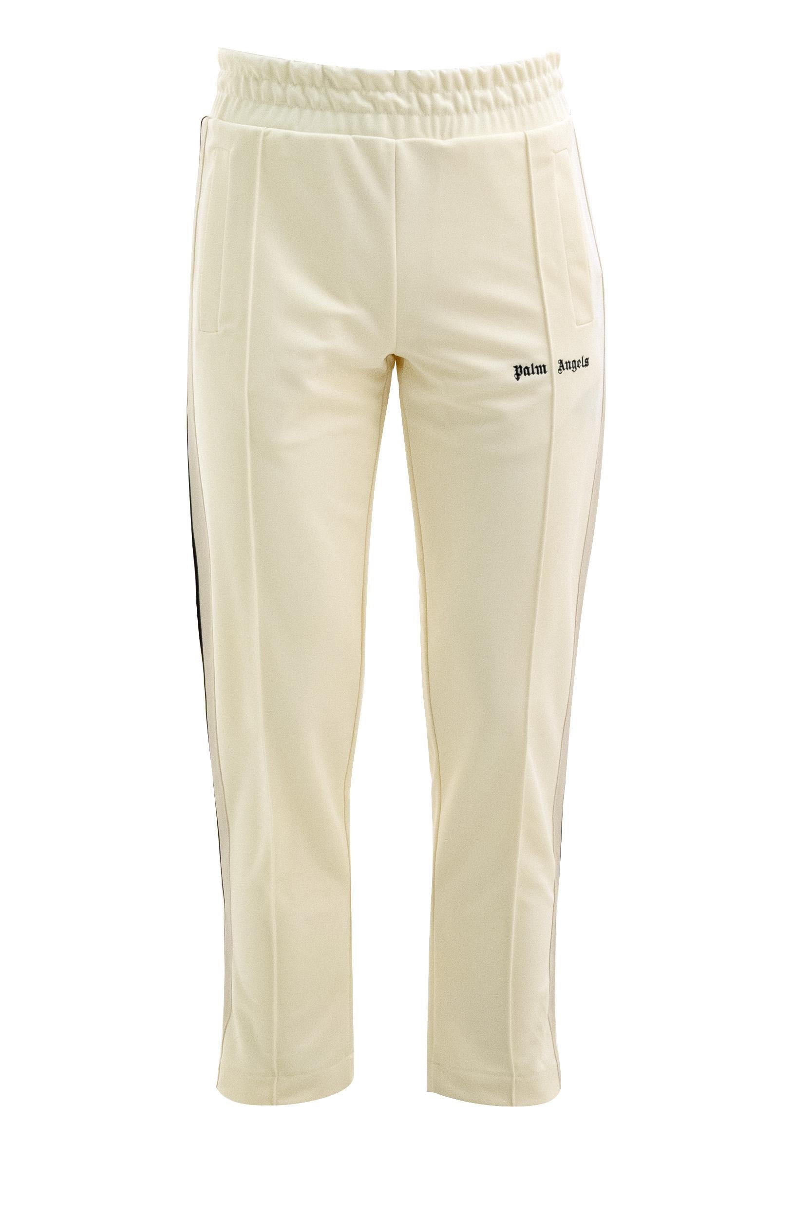 Pantaloni Track in Tessuto Tecnico di colore bianco<BR/> PMCJ020S26FAB001 0B10 PALM ANGELS 