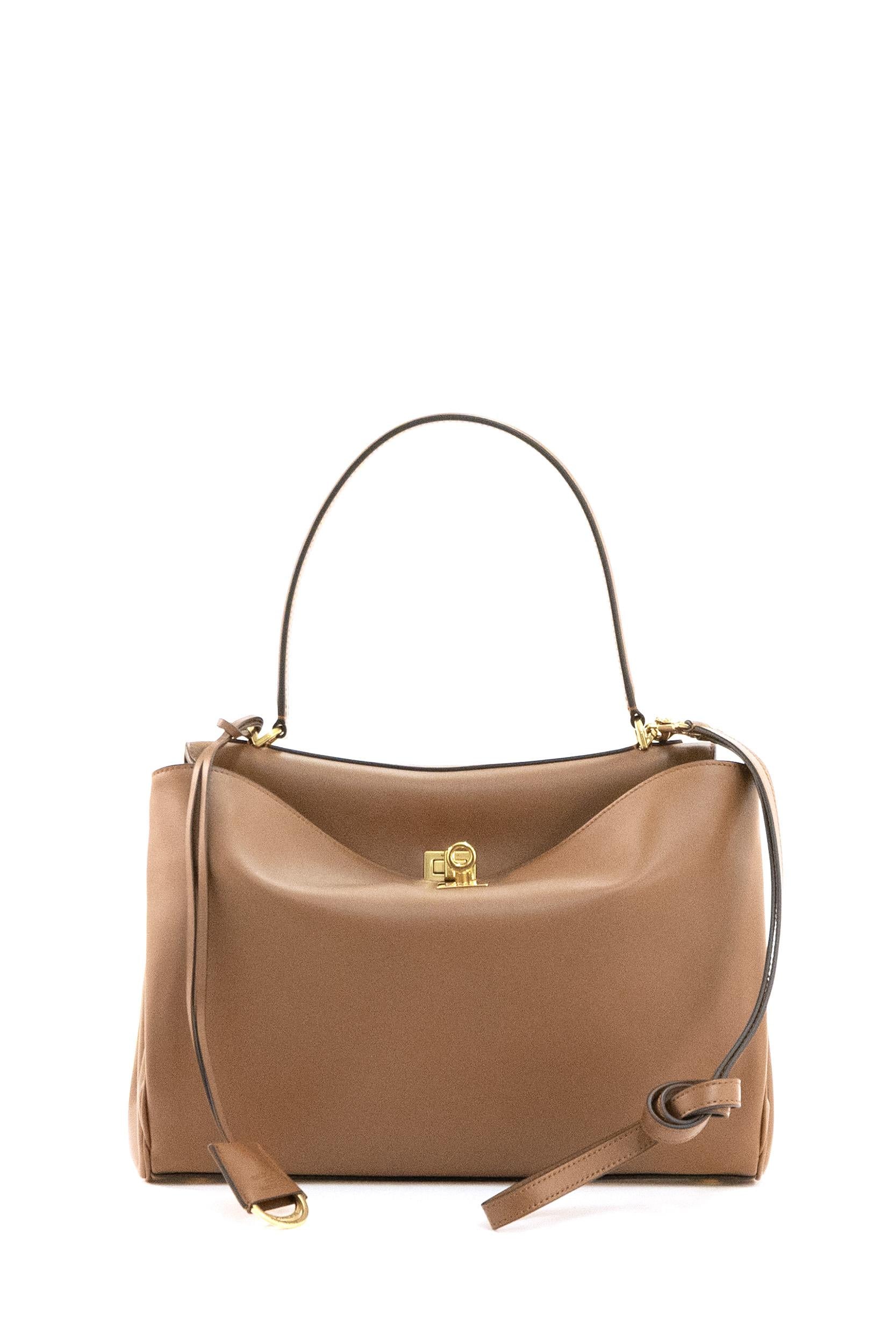 Borsa Rodeo Media  in pelle liscia color cammello<BR/> 789772 2AA4V 2237 BALENCIAGA 