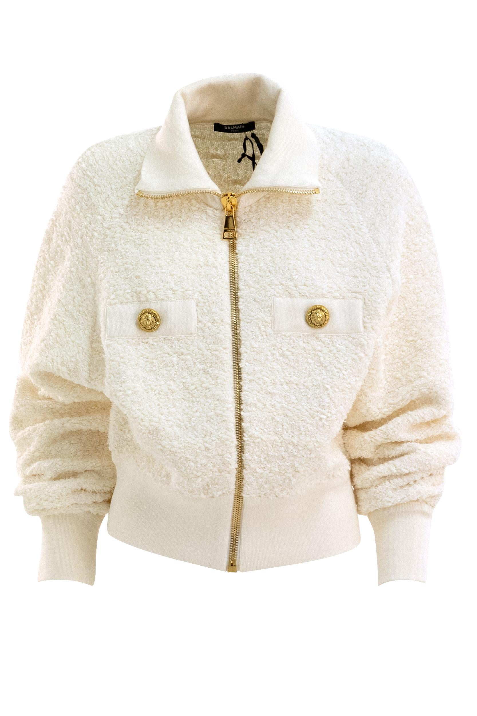 BALMAIN Bomber bianco<BR/> FF0TE200KJ16 0KA BALMAIN 