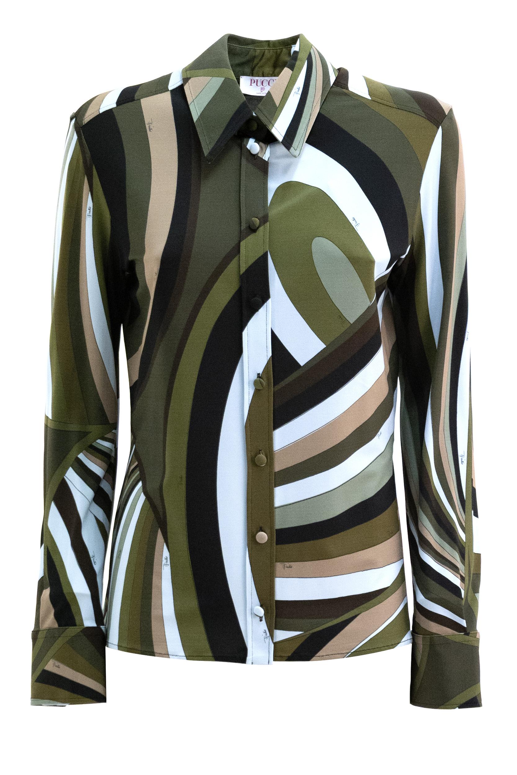 Camicia con stampa Iride multicolore<BR/> 6HJJ05 6H757 008 EMILIO PUCCI 