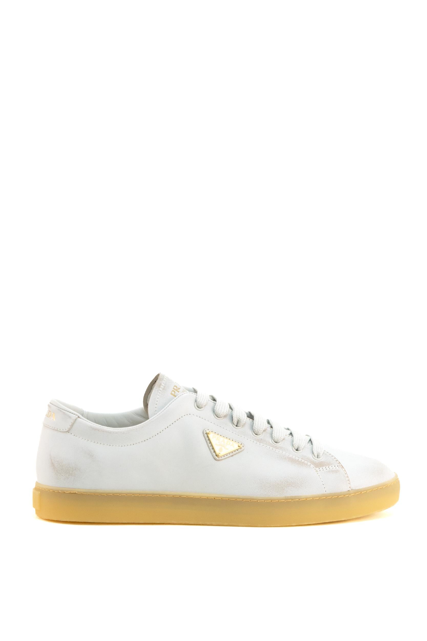 Deals Prada Prada Gold Sneakers Prada Diagramme Quilted Low Top