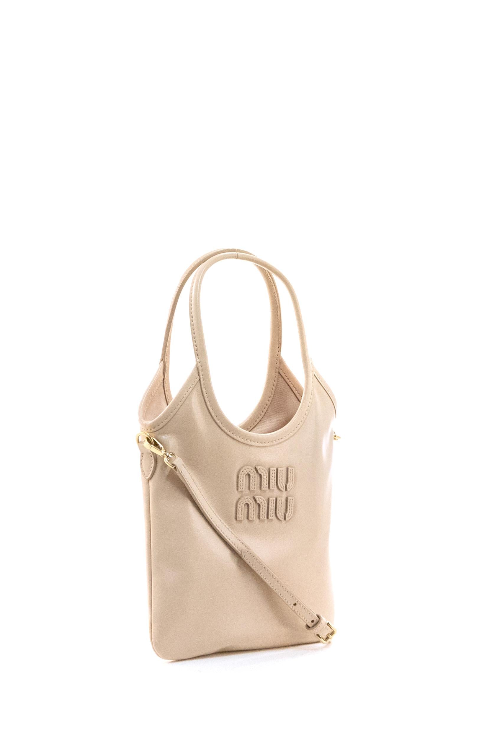 Borsa Ivy in pelle color rosa cipria<BR/> 5BA281 V OLI 2IEO F0236 MIU MIU 