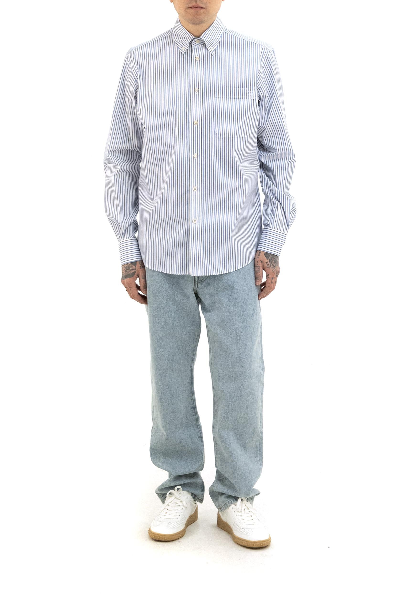 Camicia a Righe in Cotone<BR/> 8V3ABS80B95 C1L VALENTINO GARAVANI 