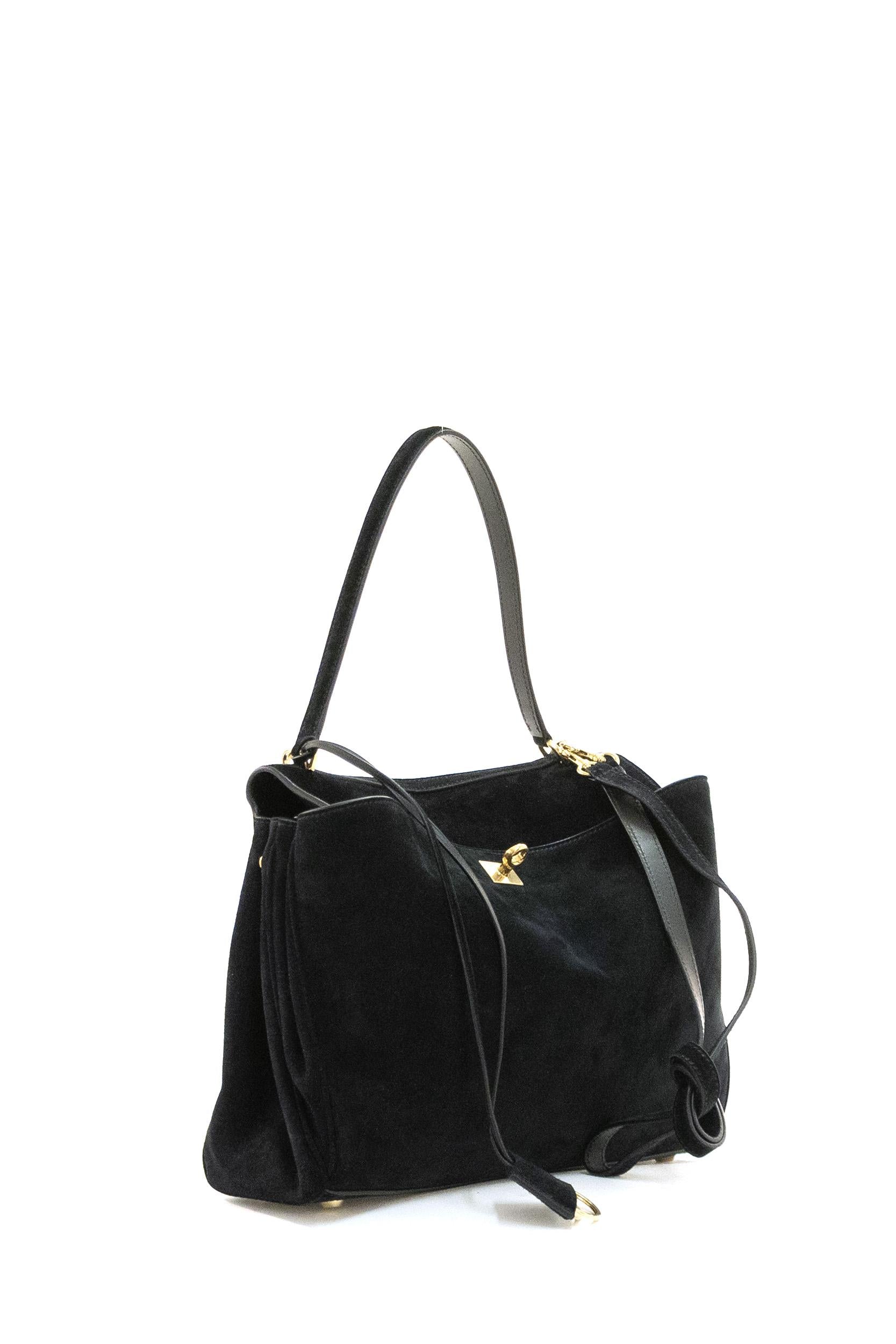 Borsa Rodeo in suede di colore nero<BR/> 789772 2ACKO 1000 BALENCIAGA 