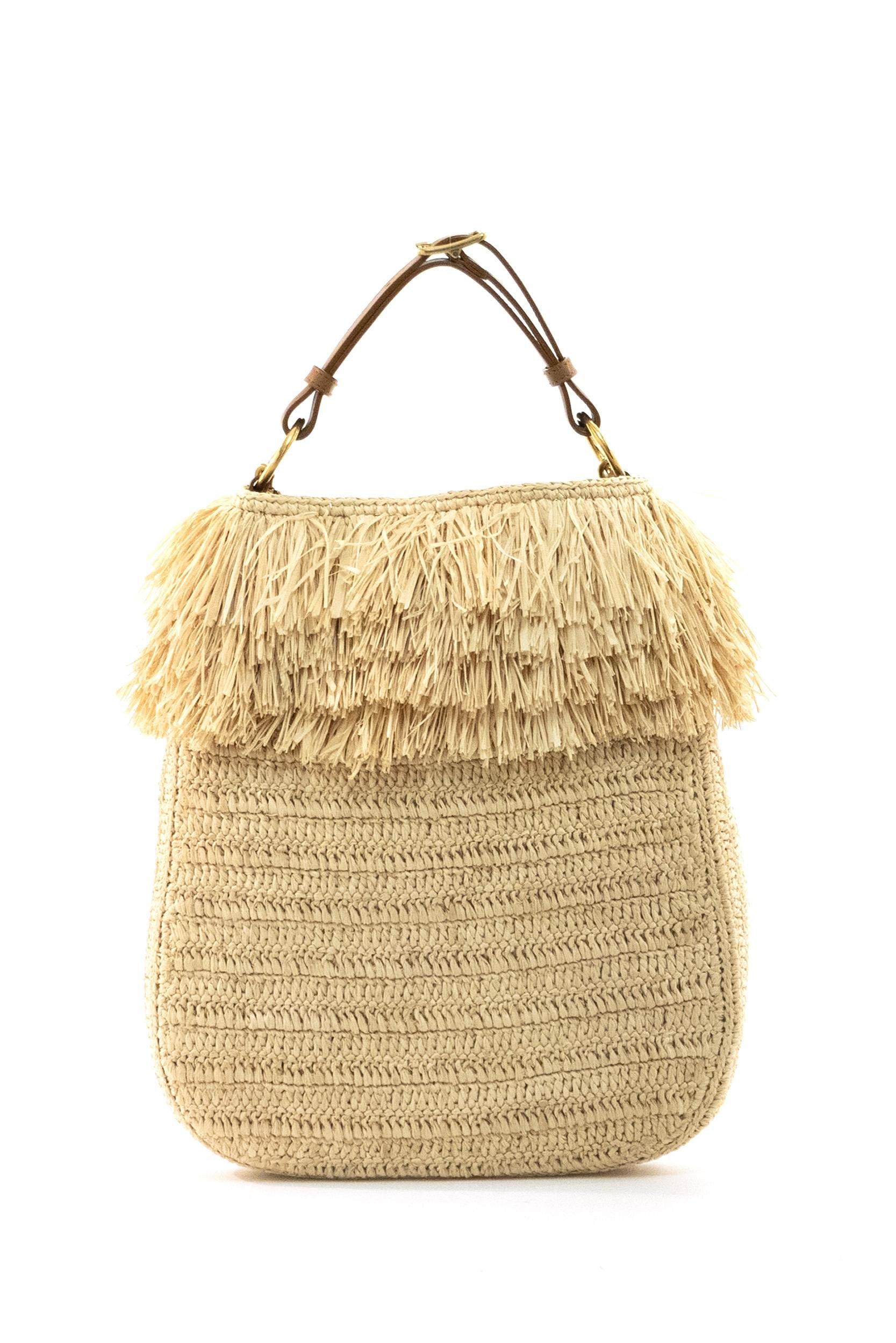 Borsa a Tracolla Roady in Rafia<BR/> 862920 GAAGC 2791 SAINT LAURENT 