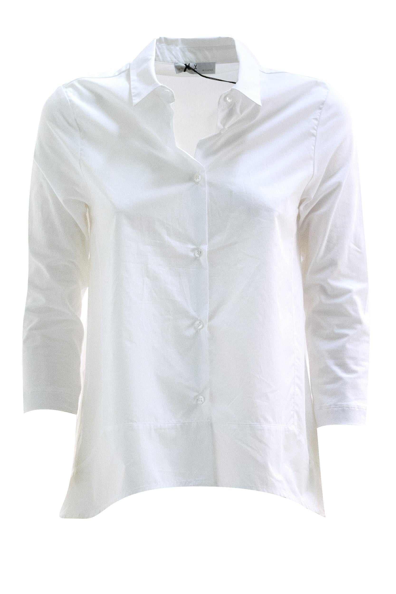 Camicia in cotone di colore bianco<BR/> WH 1203 0002 WHY CI 