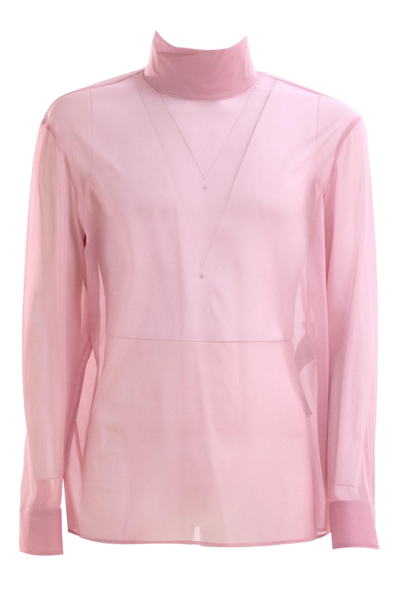 Camicia in chiffon di seta stretch color rosa<BR/> 850332 ZAPE4 5274 GUCCI 