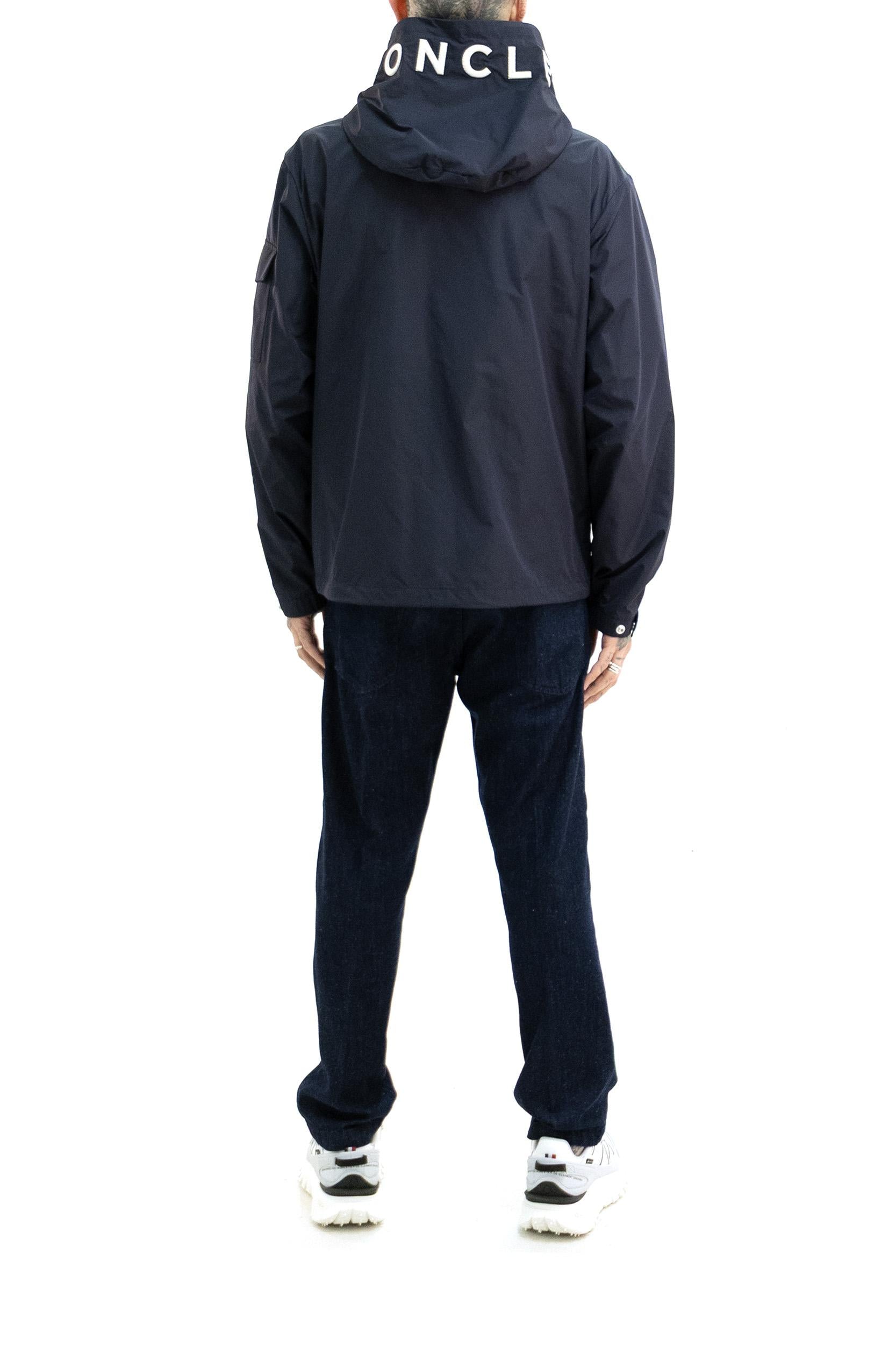 Giubbotto Sassiere in tessuto tecnico di colore blu<BR/> 1A001-55 59876 74S MONCLER 