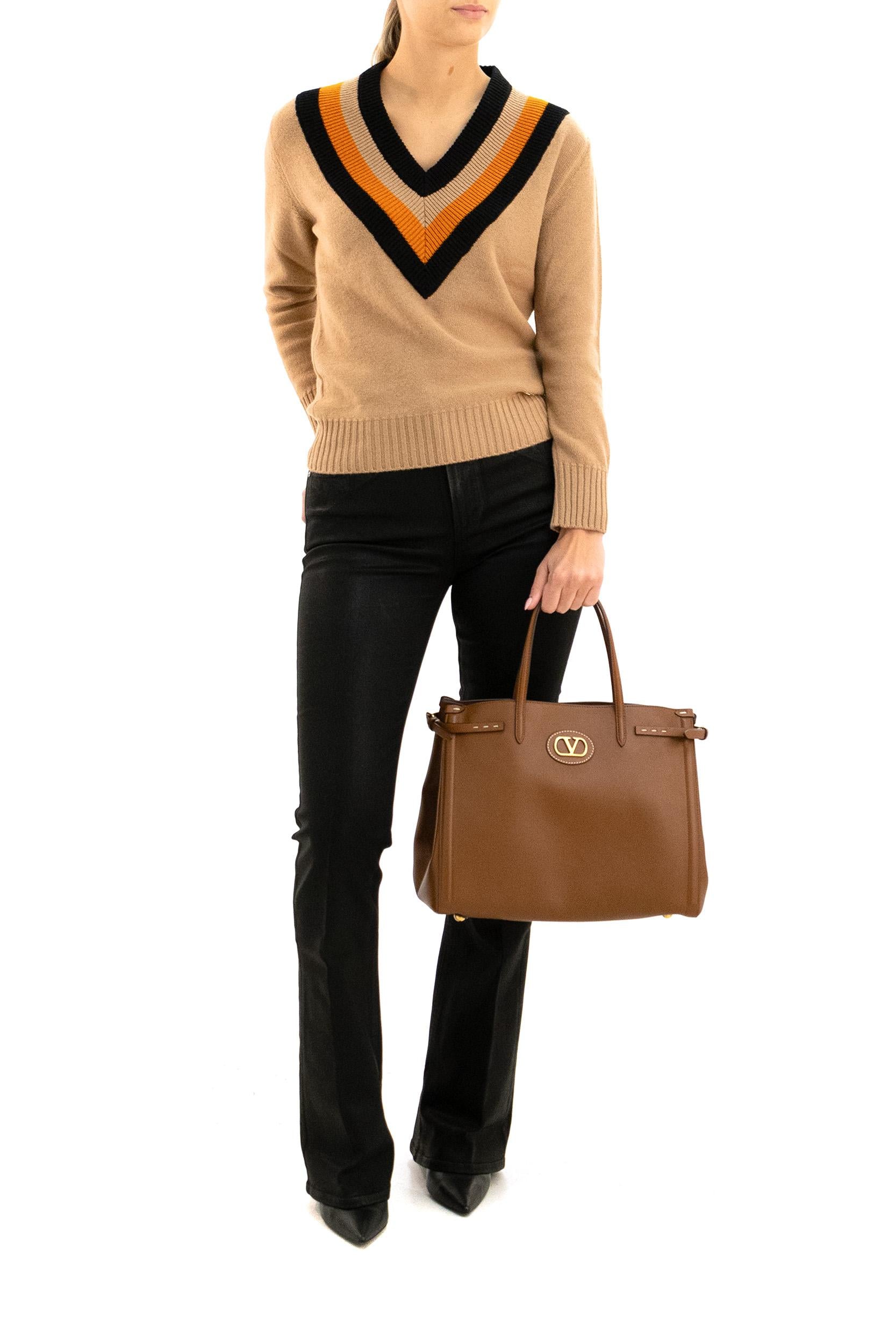 Pullover in lana color cammello<BR/> 7B0KC69L9SW C54 VALENTINO GARAVANI 