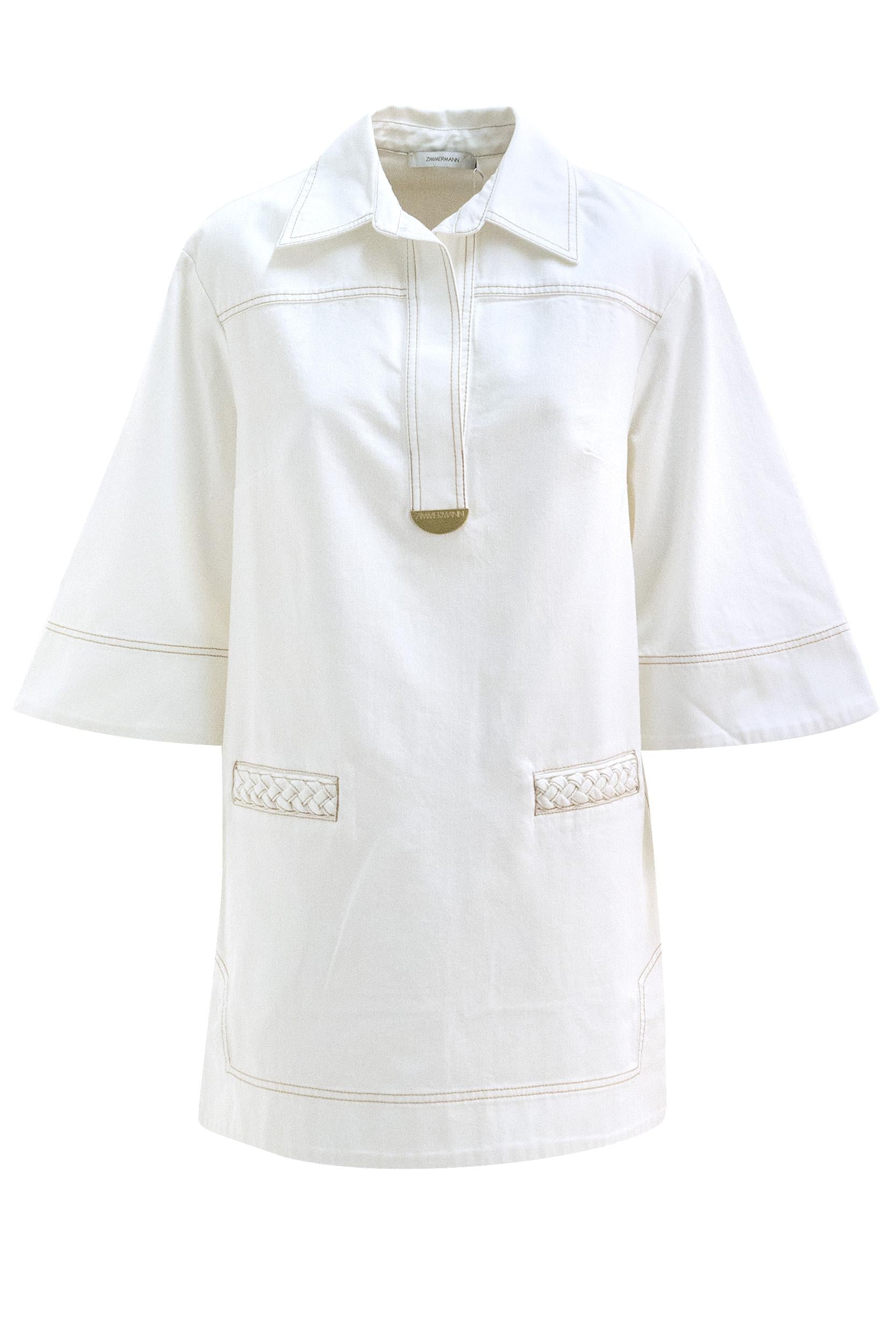Abito in denim di colore bianco<BR/> 7166DSS264 CREAM ZIMMERMANN 