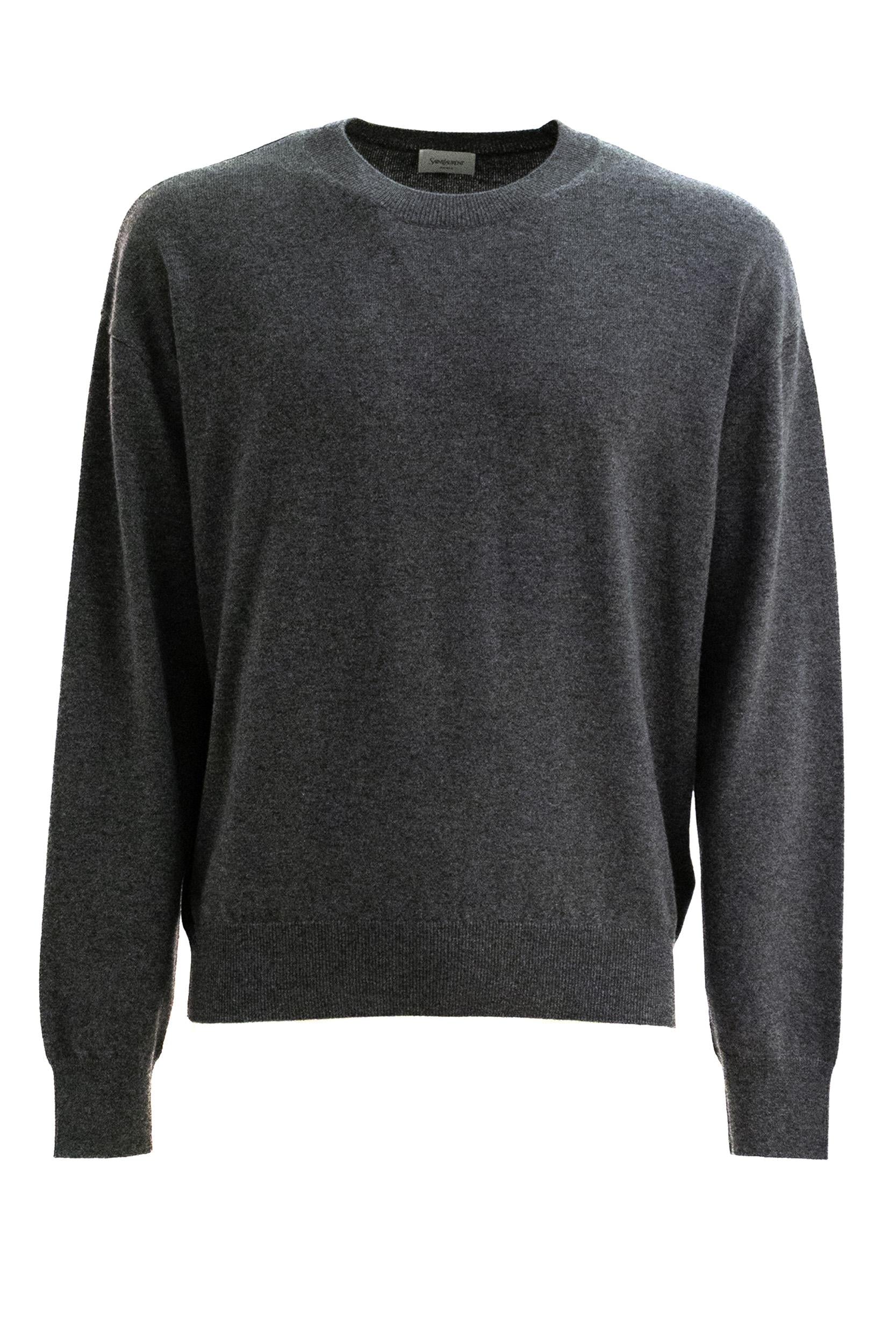 Pullover in cashmere color grigio <BR/><BR/> 844902 YALL2 1500 SAINT LAURENT 