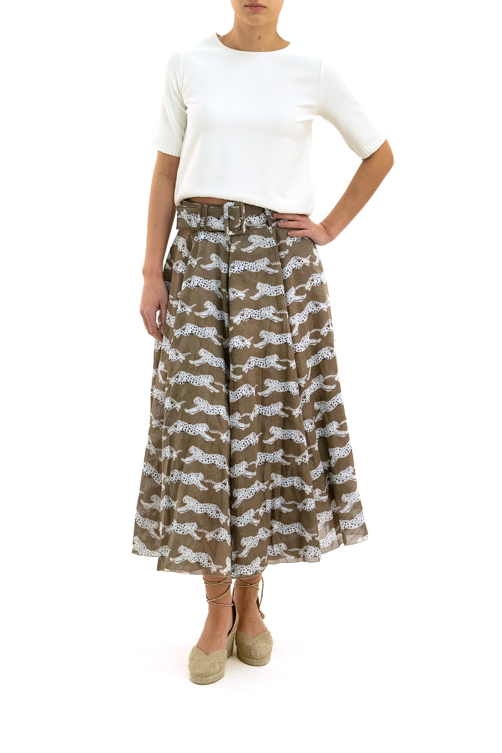 Gonna<BR/> ASTER SKIRT/TIGER VERT KHAKI S-SUNG 