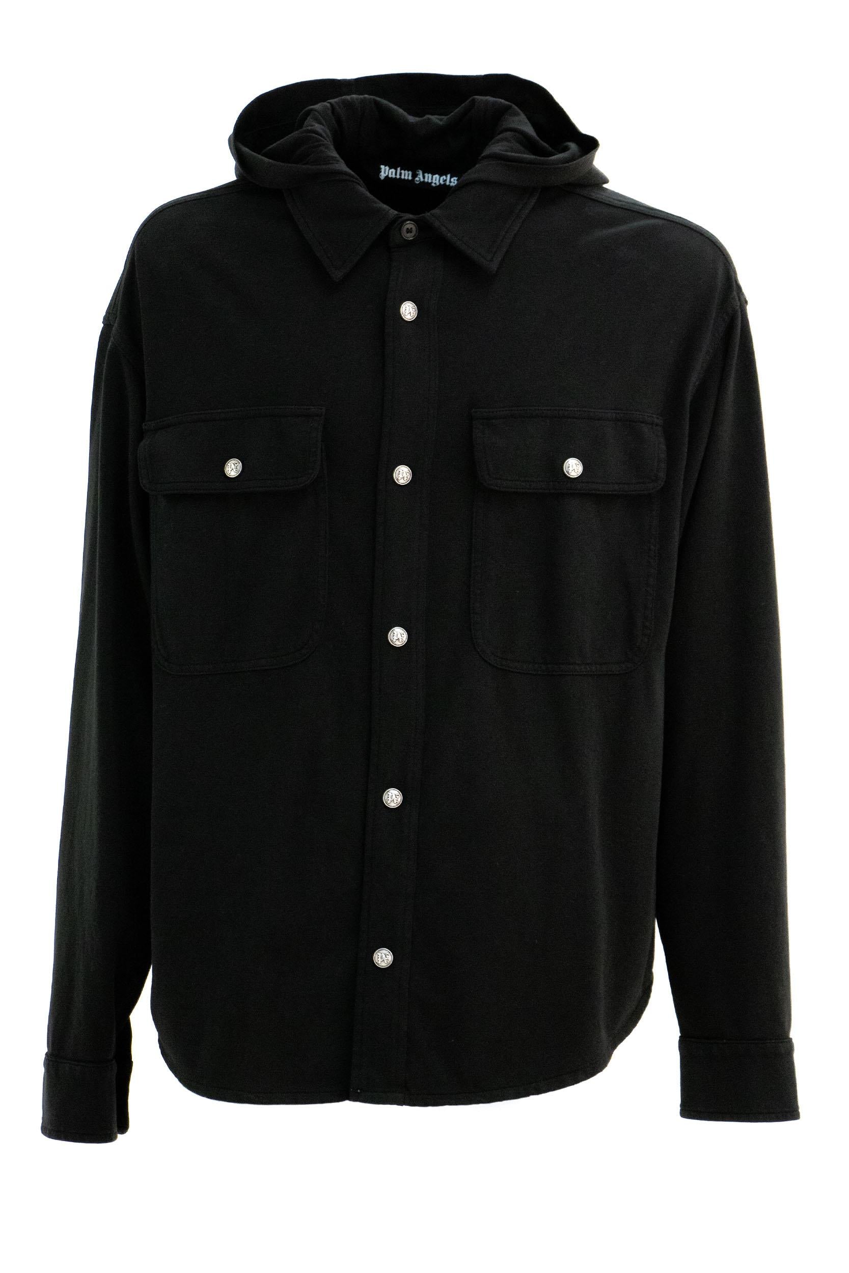 Overshirt<BR/> PMES021F24FAB001 1010 PALM ANGELS 