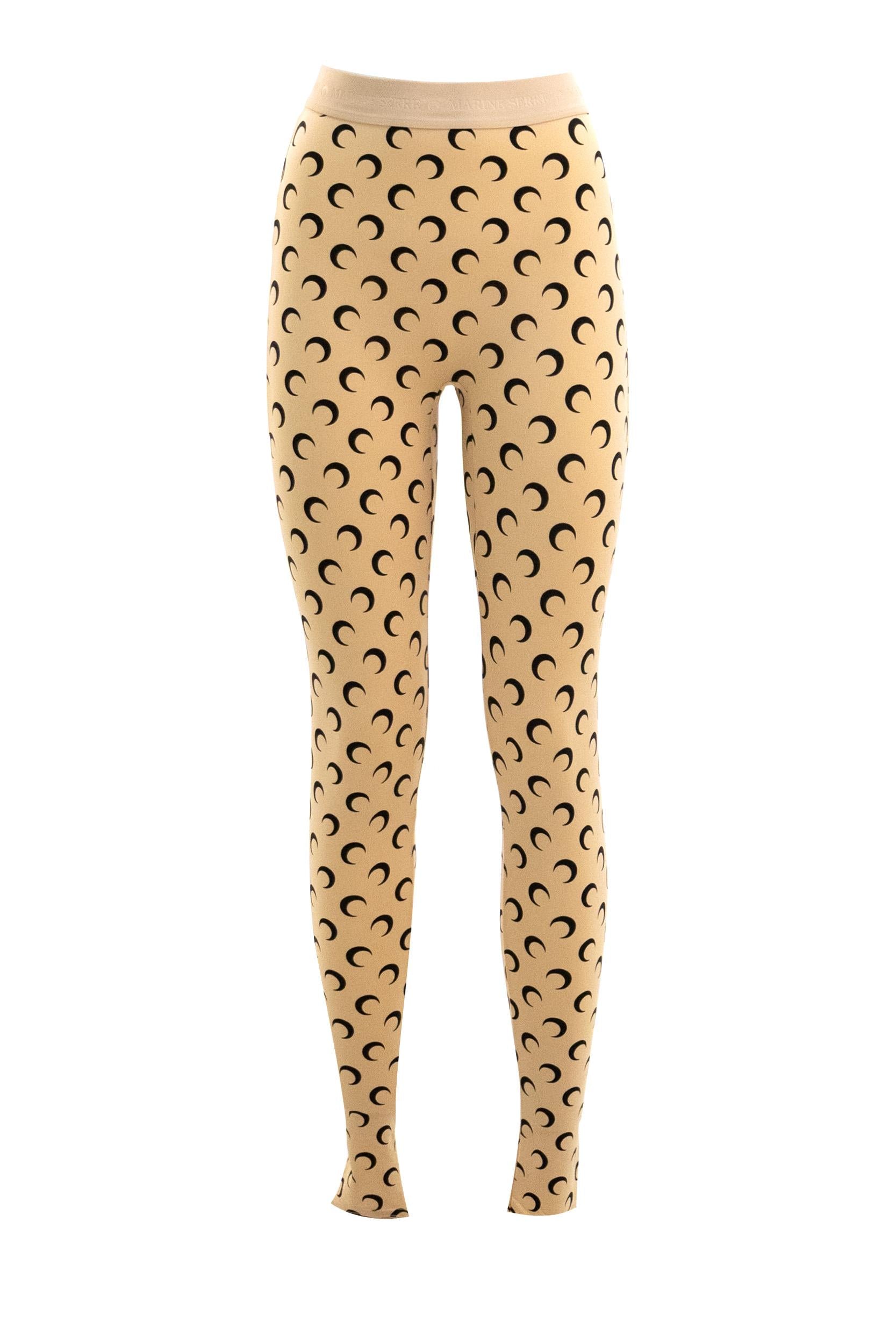 Leggins Stampato in Jersey Stretch<BR/> WPA111A CJER0001 TA10 MARINE SERRE 