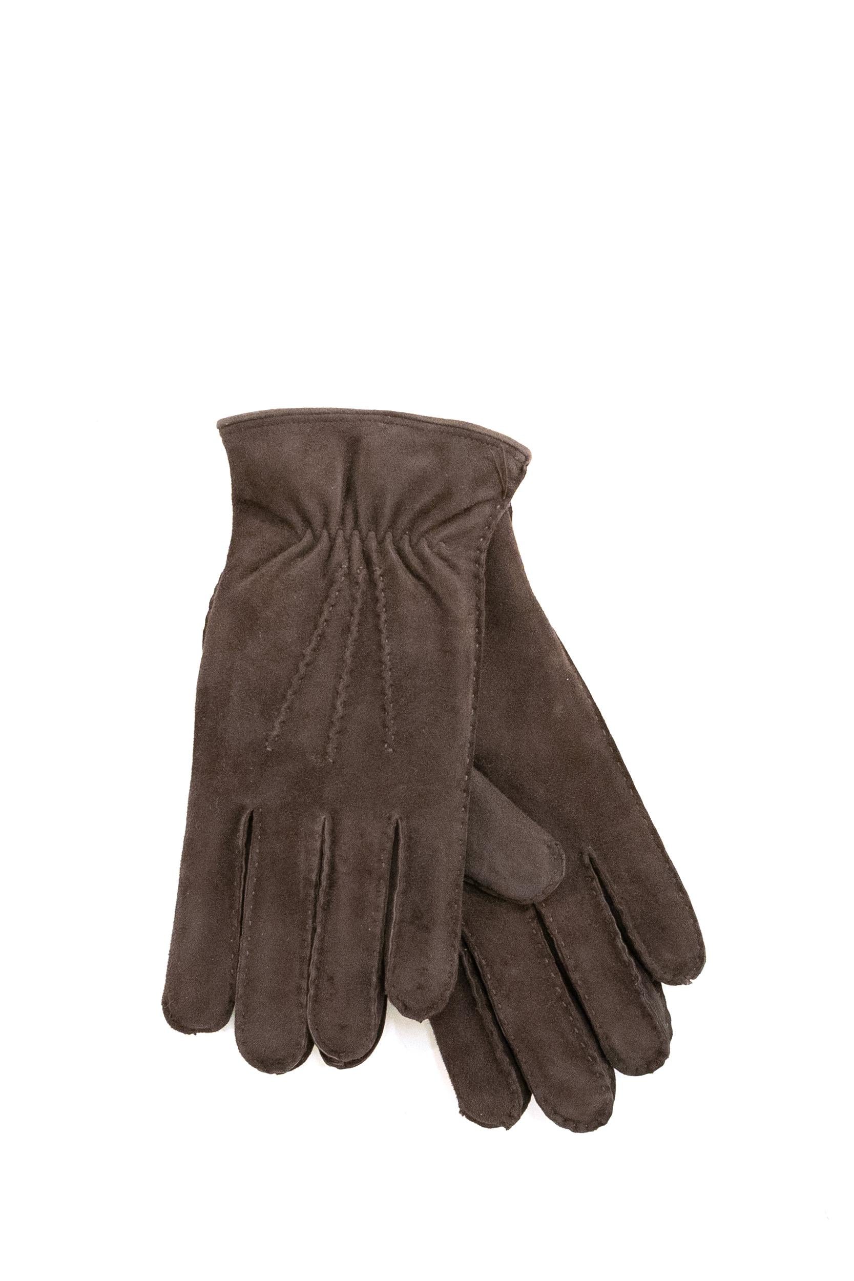 Guanti in shearling color marrone<BR/> GLOVES F75 0029 BARBA 