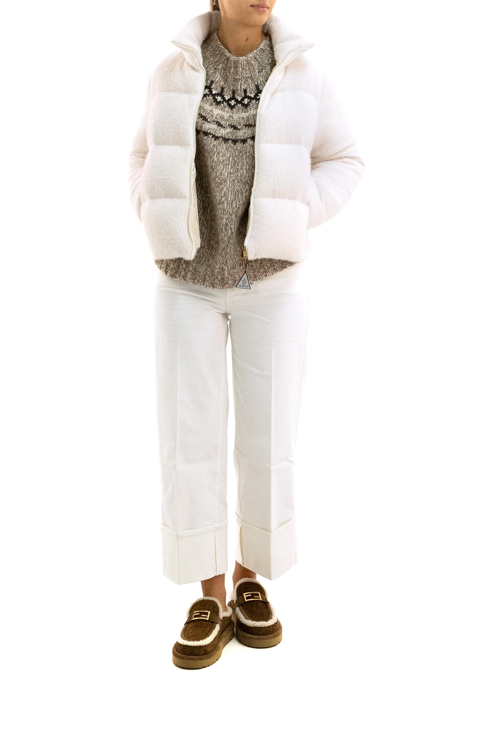 Piumino Mornas in jersey bianco<BR/> 1A002-14 89B4N 081 MONCLER 