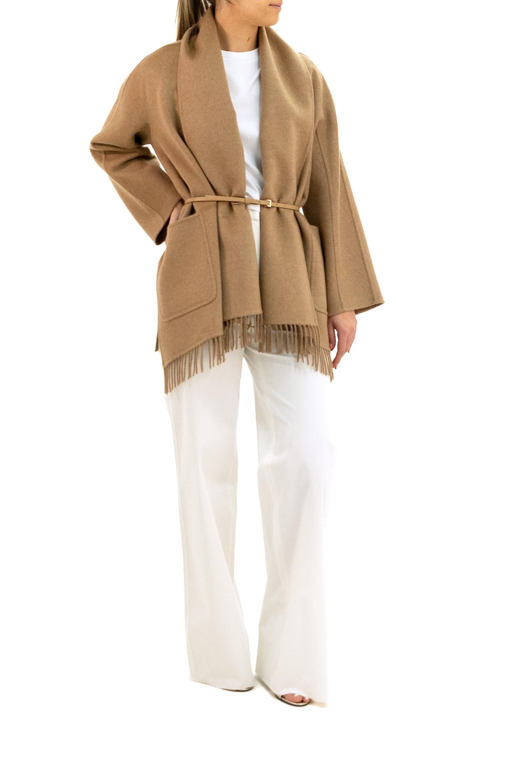 Cappotto cardigan Mabilita in cammello color naturale<BR/> MXMABILITA 001 MAX MARA 