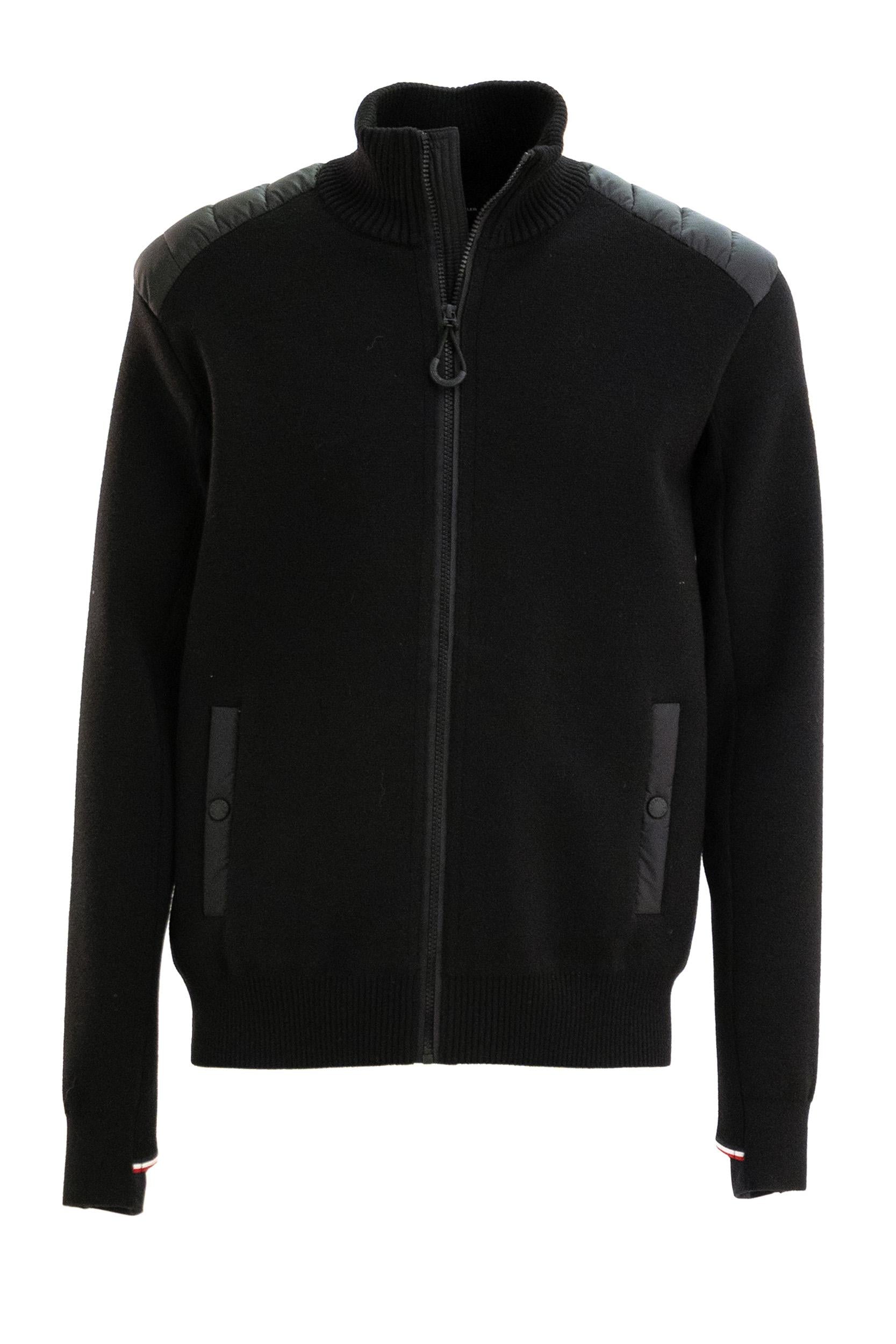 Cardigan Imbottito in Lana Nero<BR/> 9B000-10 M1122 999 MONCLER GRENOBLE 