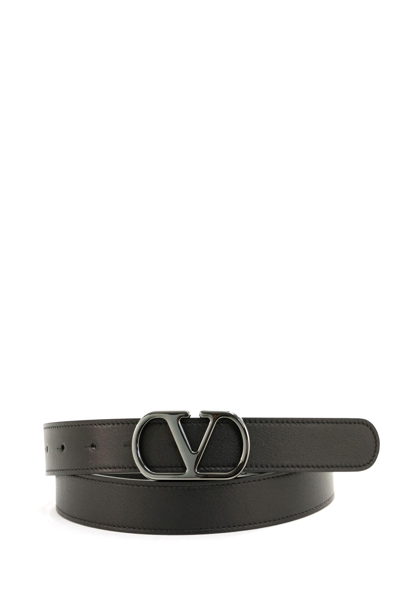 Cintura VLogo Signature in Pelle<BR/> 8Y2T0SM3BQT 0NO VALENTINO GARAVANI 