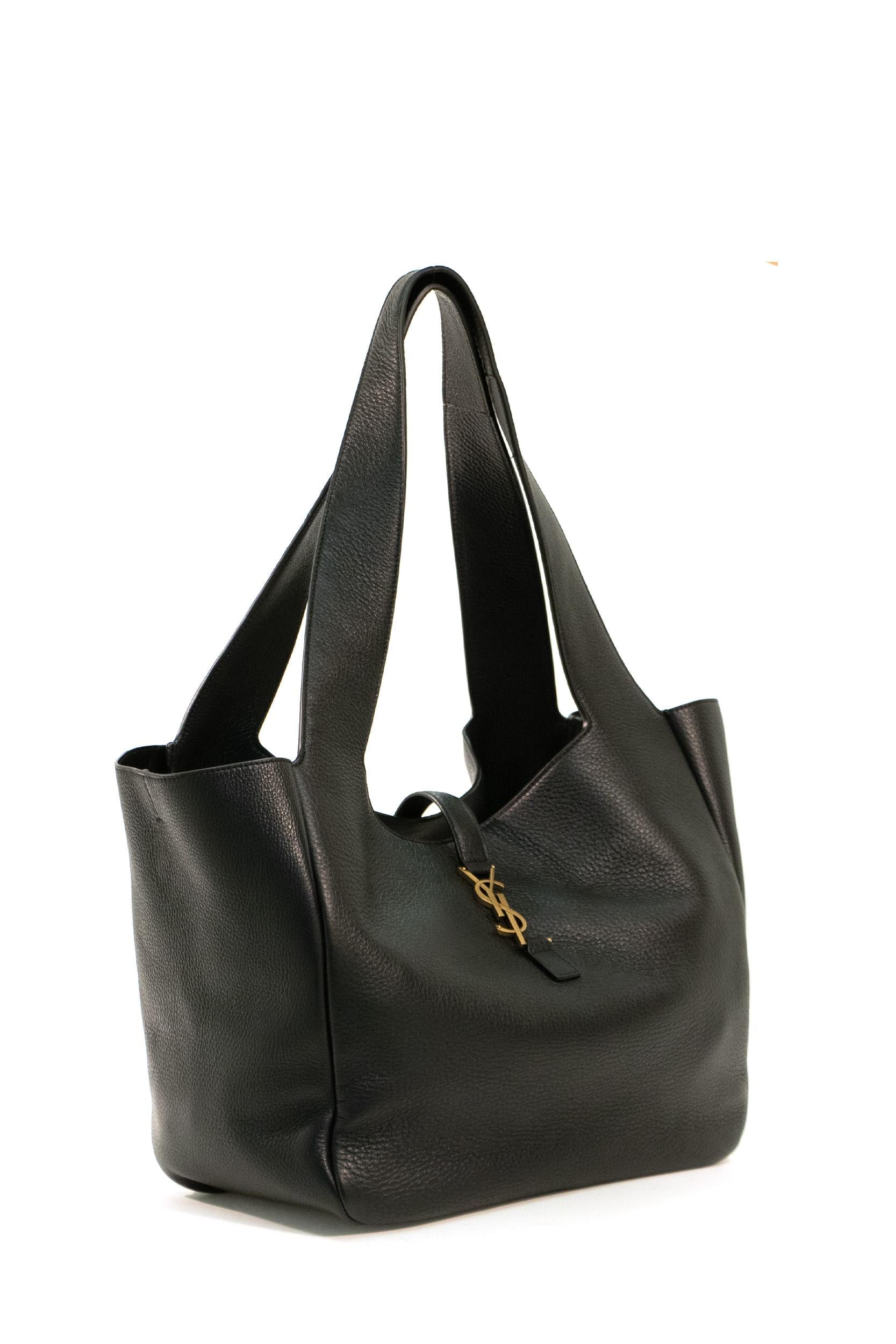 Borsa Le 5 à 7 a spalla in pelle di daino color nero 763435 AADUU 1000 SAINT LAURENT 