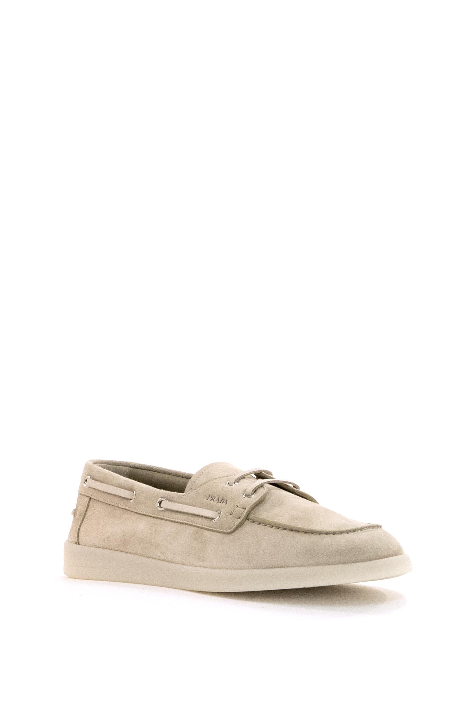 Mocassini da Barca in Pelle Scamosciata<BR/> 2EG503 F G001 103 F0FHI PRADA 