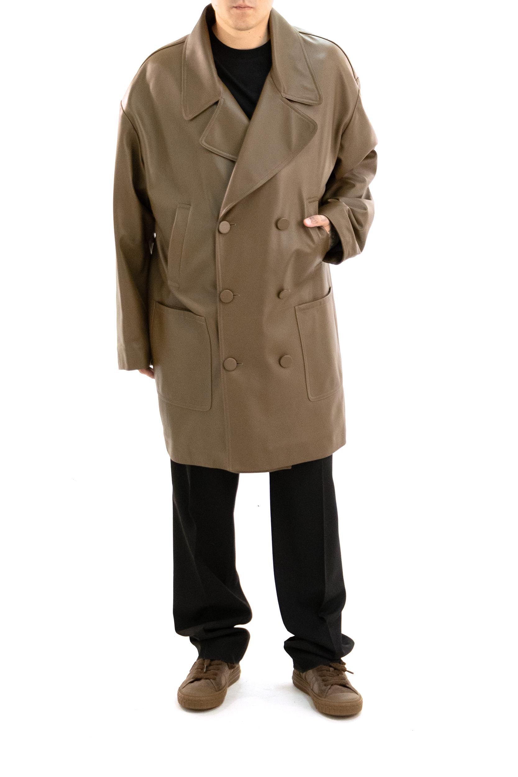 FENDI Cappotto in nappa beige scuro<BR/> FPJ897 AQOI F1LUZ FENDI 