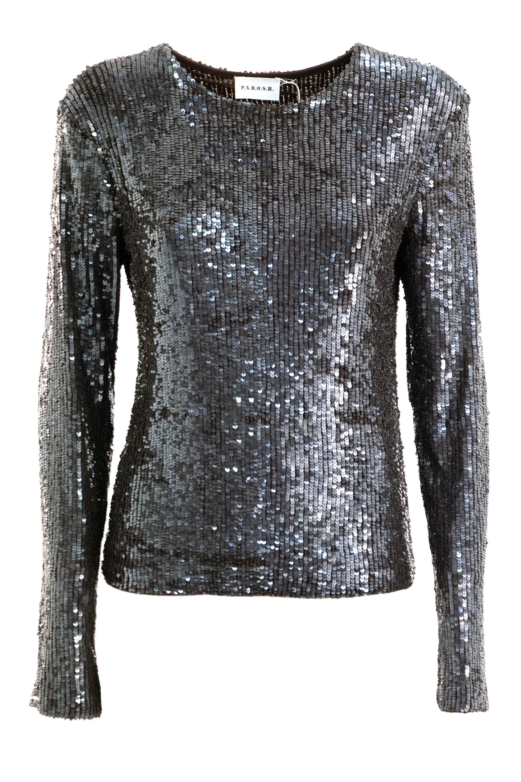 Blusa con Paillettes<BR/> GONG25-D311677 086 P.A.R.O.S.H. 