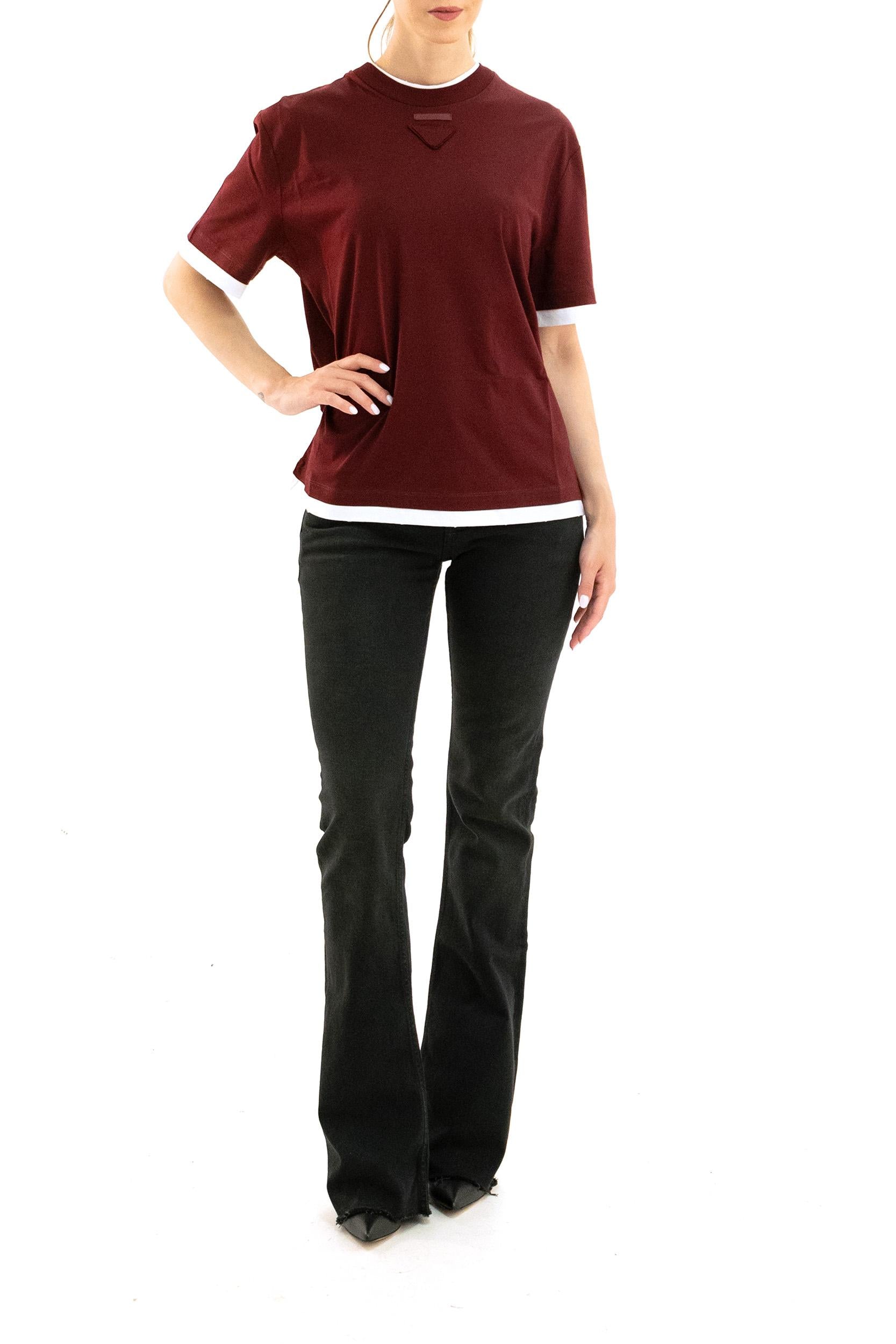 T-shirt in jersey di cotone 3547B S AAO 15ZG F0399 PRADA 