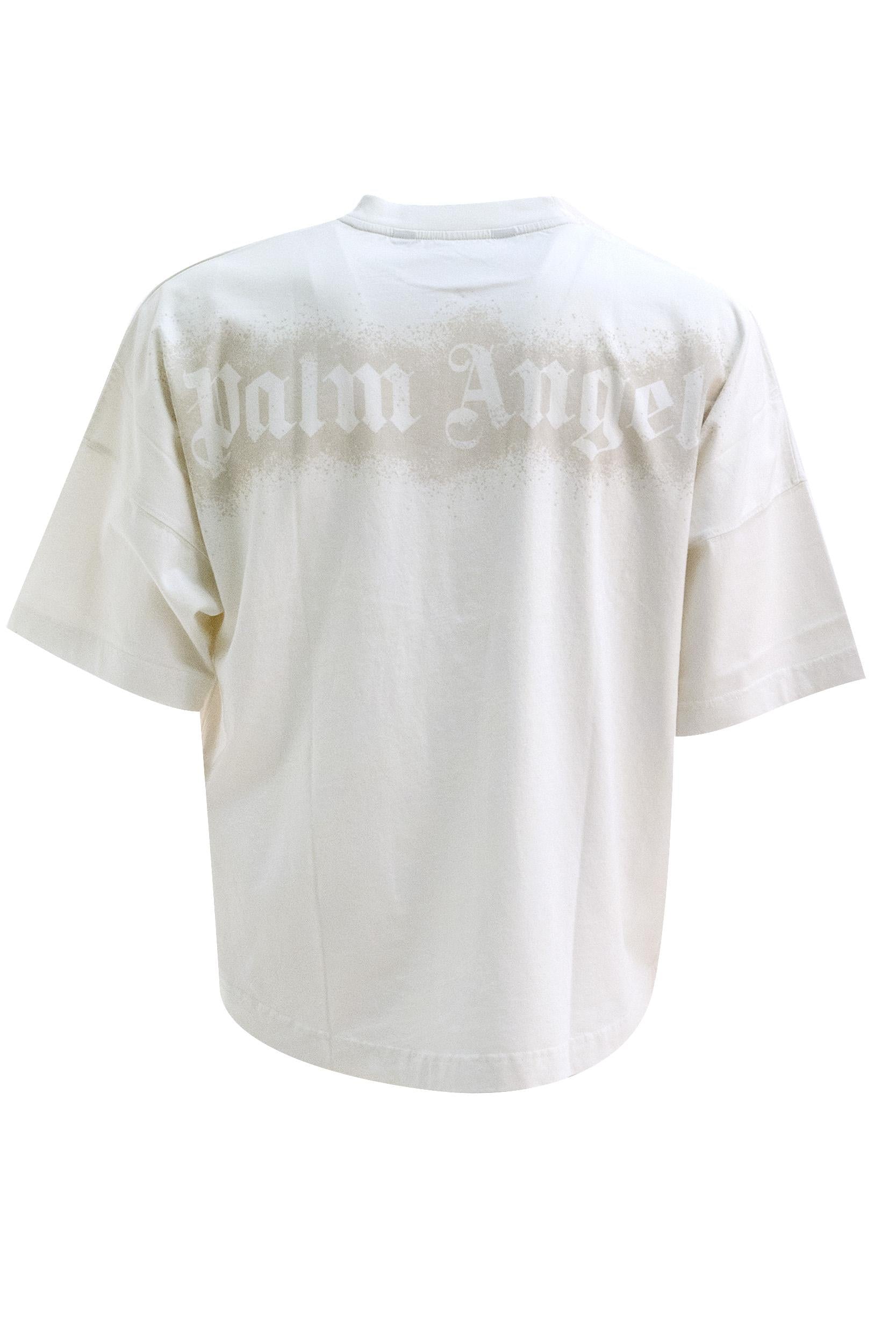 T-shirt Spray Bear in Cotone<BR/> PMAA10BS26JER002 0305 PALM ANGELS 