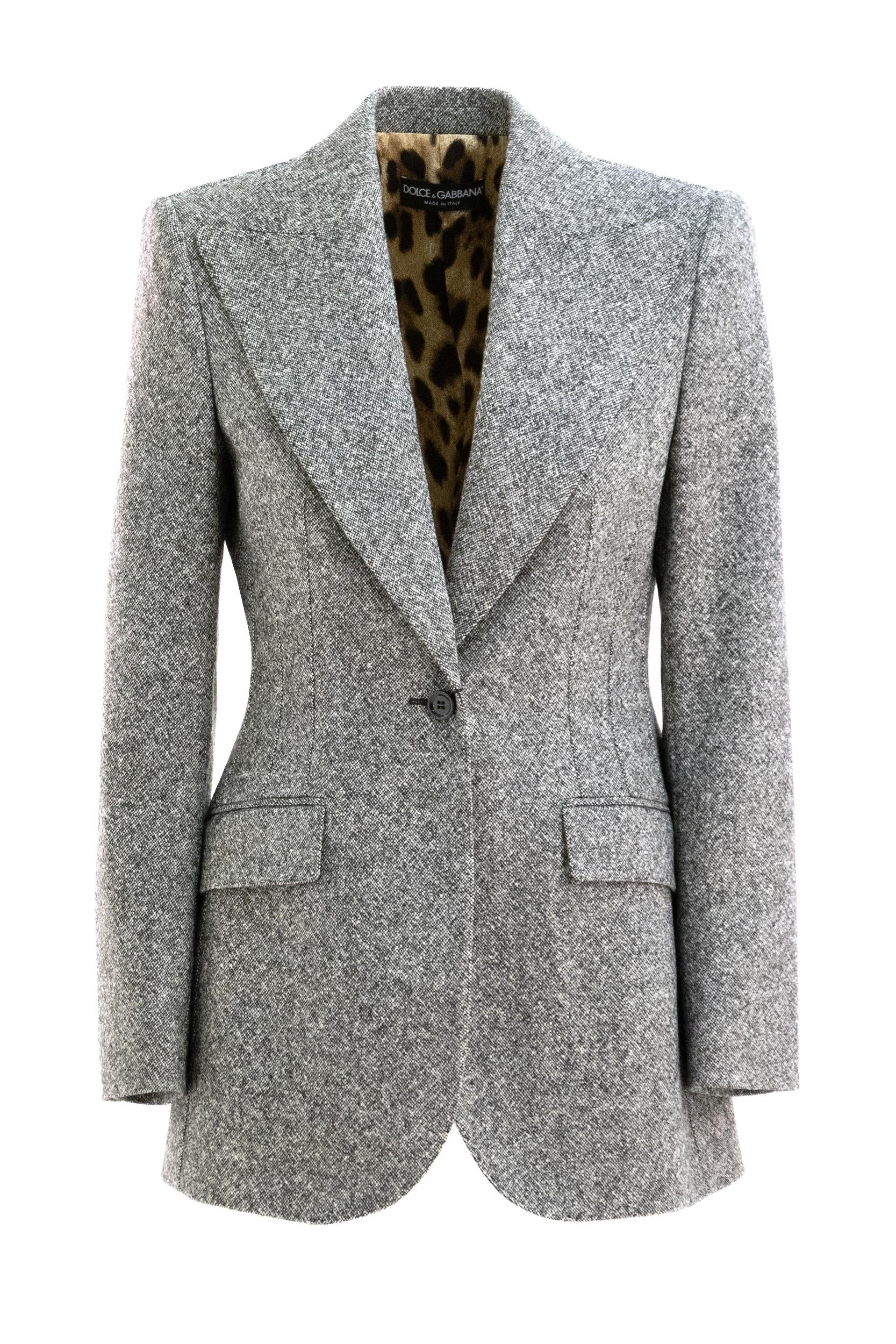 Giacca in Tweed<BR/> F29QGT FMBAR S8030 DOLCE & GABBANA 