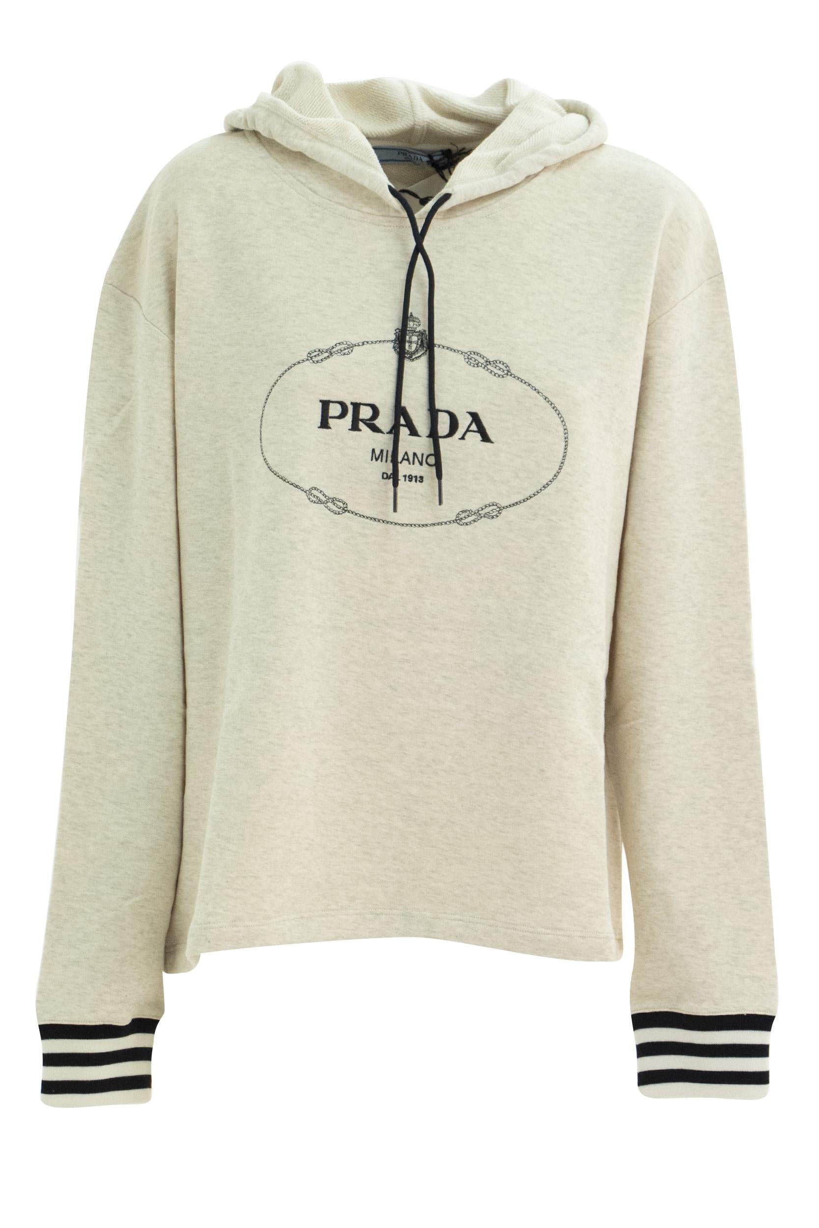 Felpa con cappuccio 134677 S 232 1X6Q F0018 PRADA 