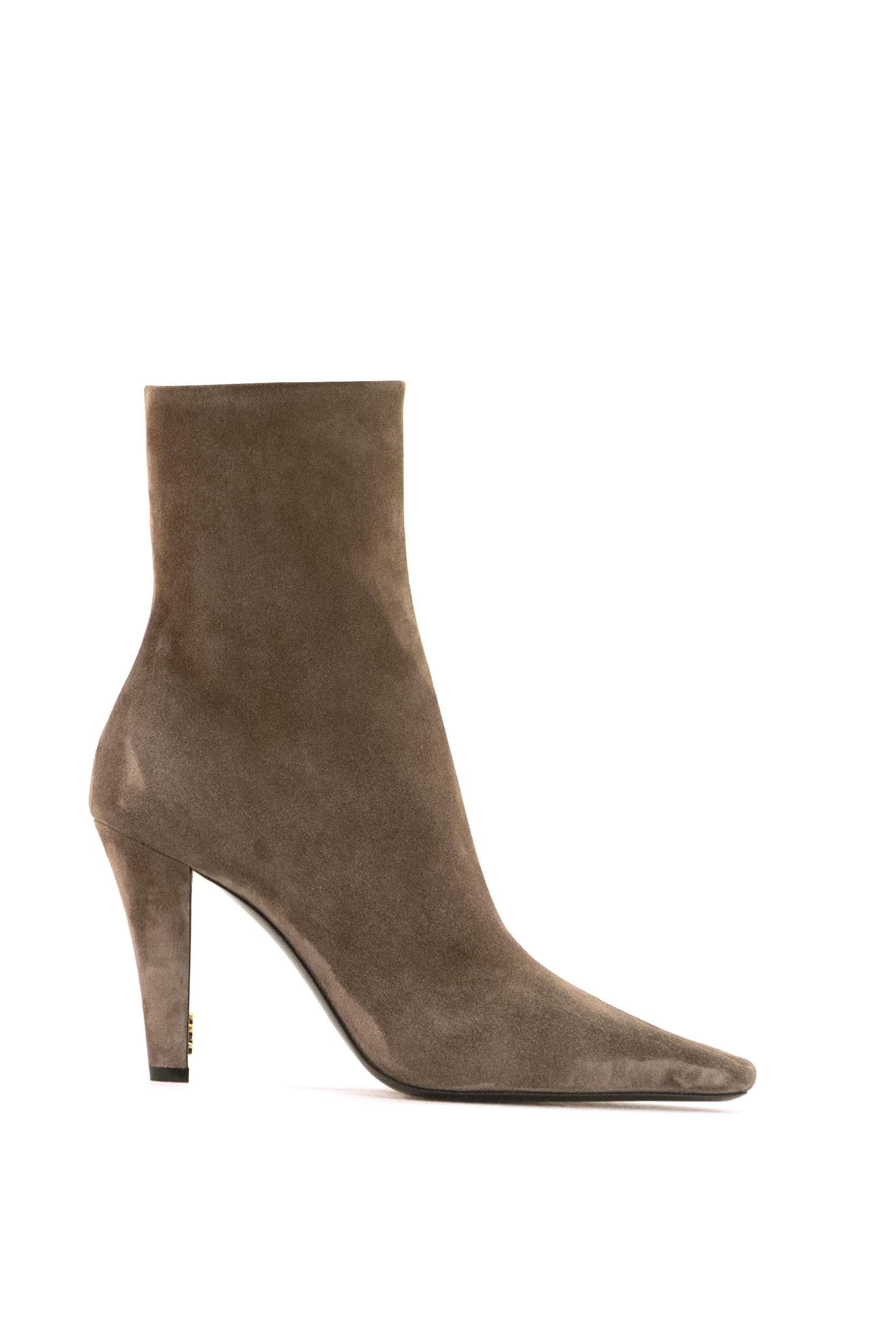 Stivaletti Jill in suede color grigio<BR/> 806674 27DAB 1119 SAINT LAURENT 