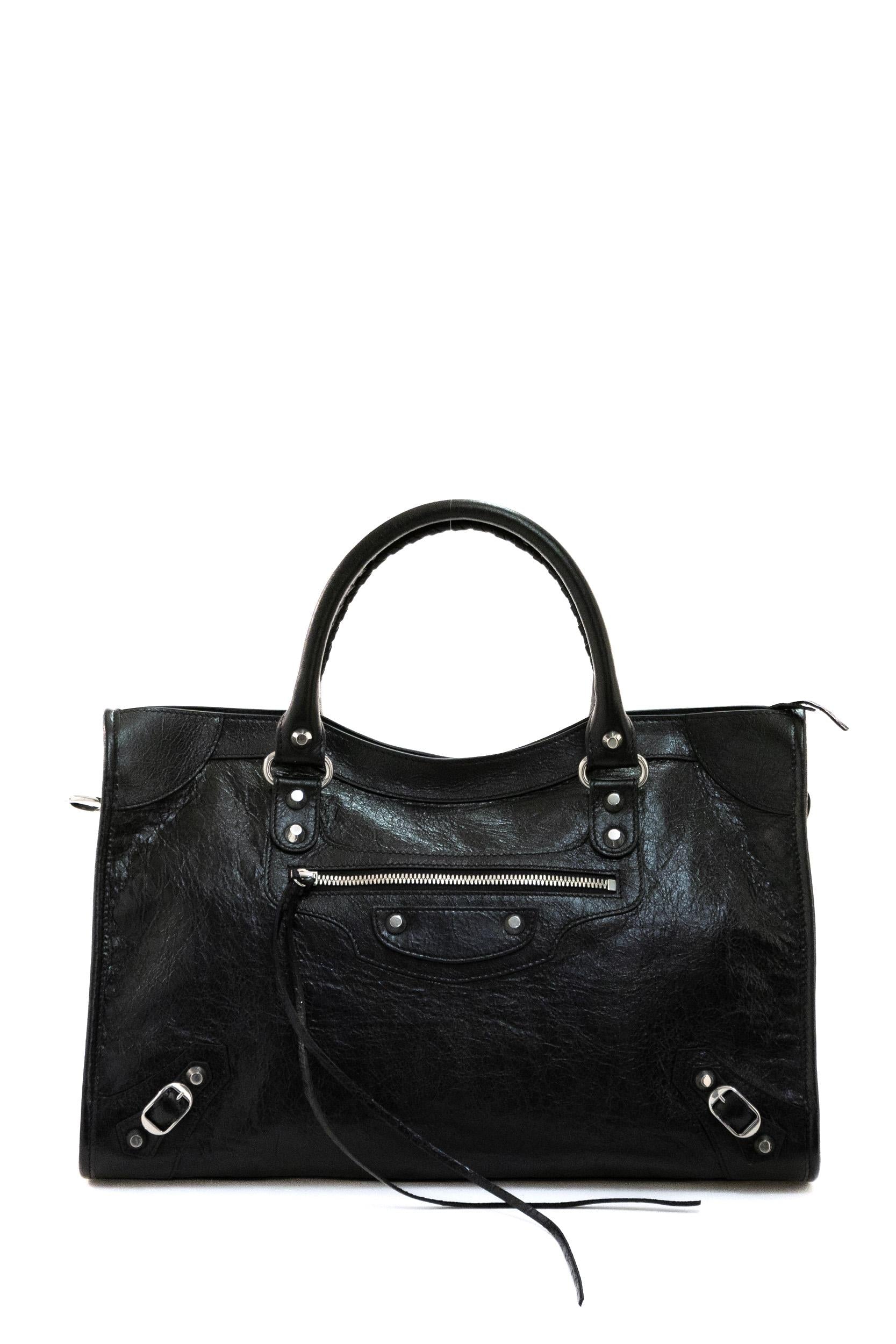 Borsa Le City Media in Pelle arena colore nero<BR/> 823058 2AA9S 1000 BALENCIAGA 