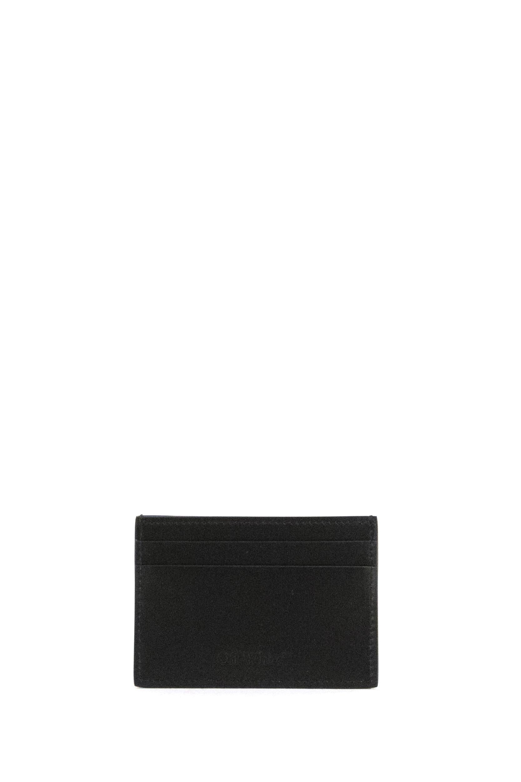 Porta carte Bookish in pelle di colore nero<BR/> OMND089C99LEA001 1001 OFF WHITE 