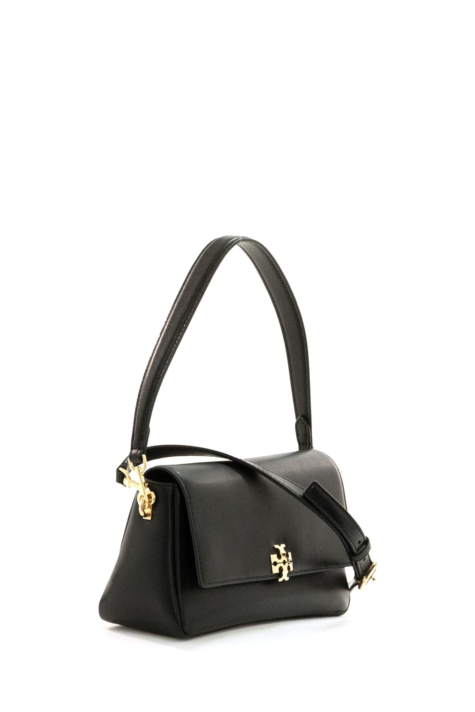 <BR/>Borsa Charlie in pelle di colore nero<BR/> 180725 001 TORY BURCH 