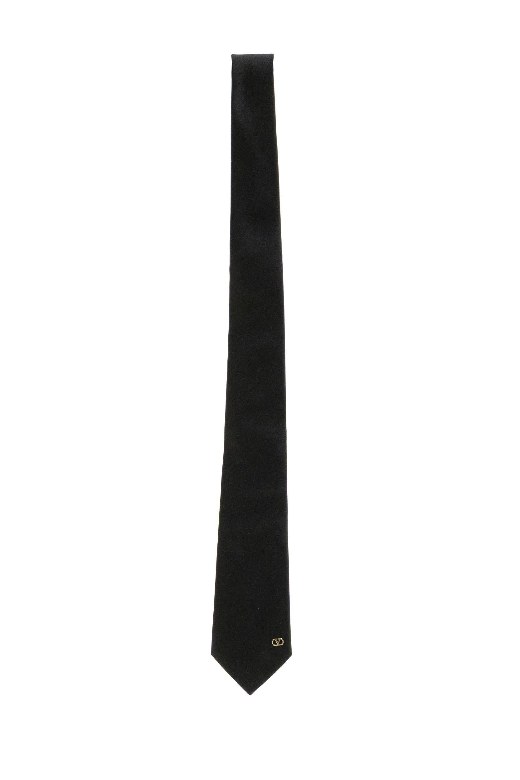 Cravatta Valentie in seta di colore nero<BR/> 9Y2EV194SVM N06 VALENTINO GARAVANI 