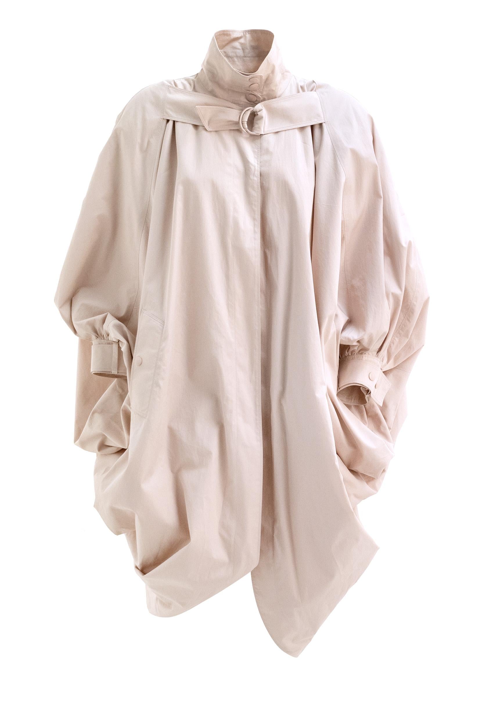Cappotto a mantella oversize in popeline di cotone di colore rosa<BR/> 26UMA12144 6C0 CHLOE' 