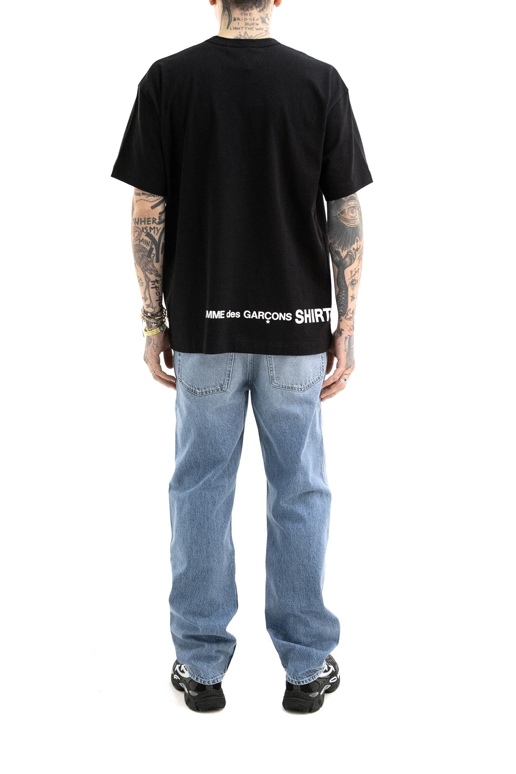 T-shirt in cotone di colore nero<BR/> FQ-T008 1 CDG SHIRT 