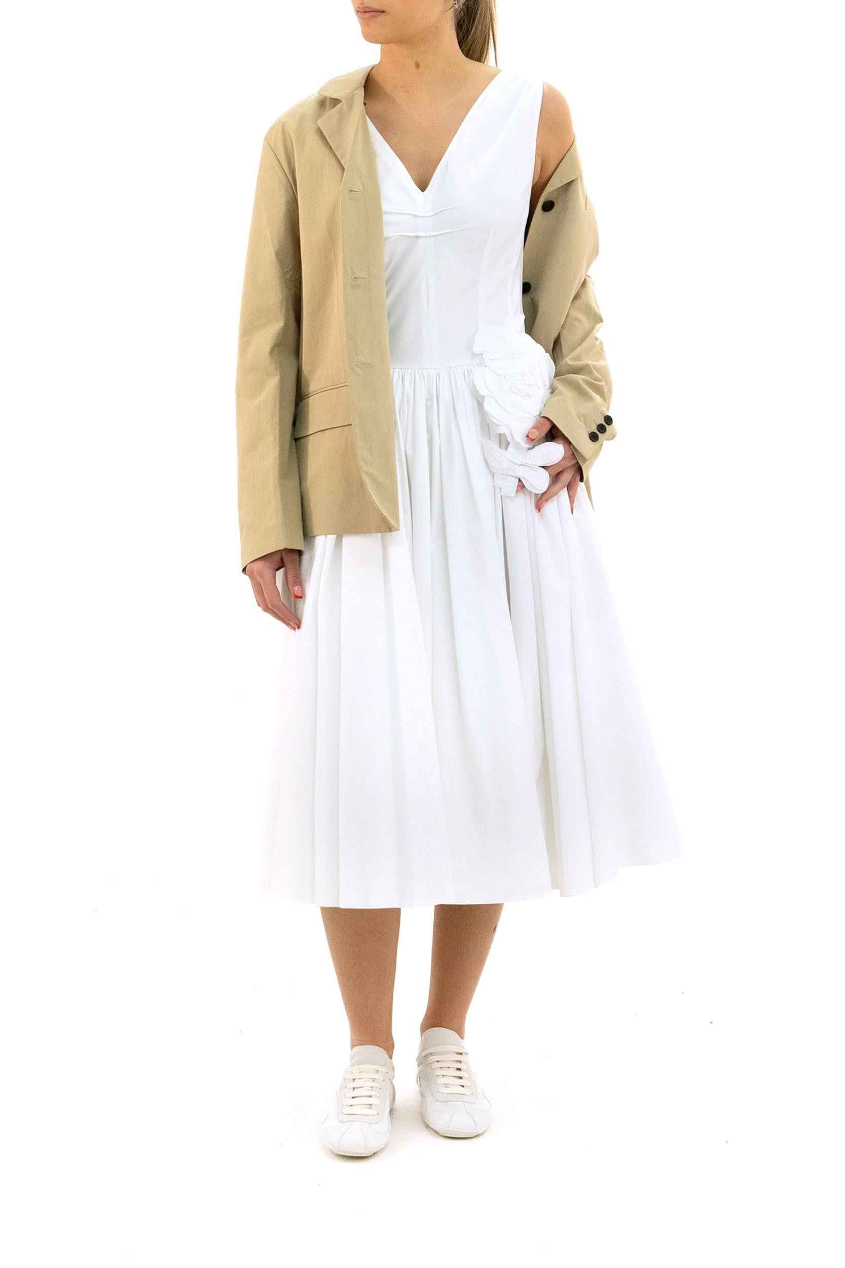 Giacca in cotone di colore beige<BR/> P560P S OOO 17ID F0065 PRADA 