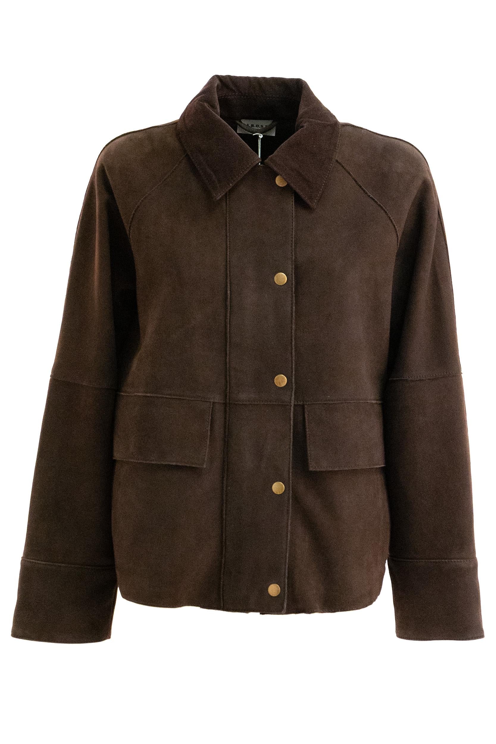 Giacca in Suede<BR/> MONET25W-D431764 086 P.A.R.O.S.H. 